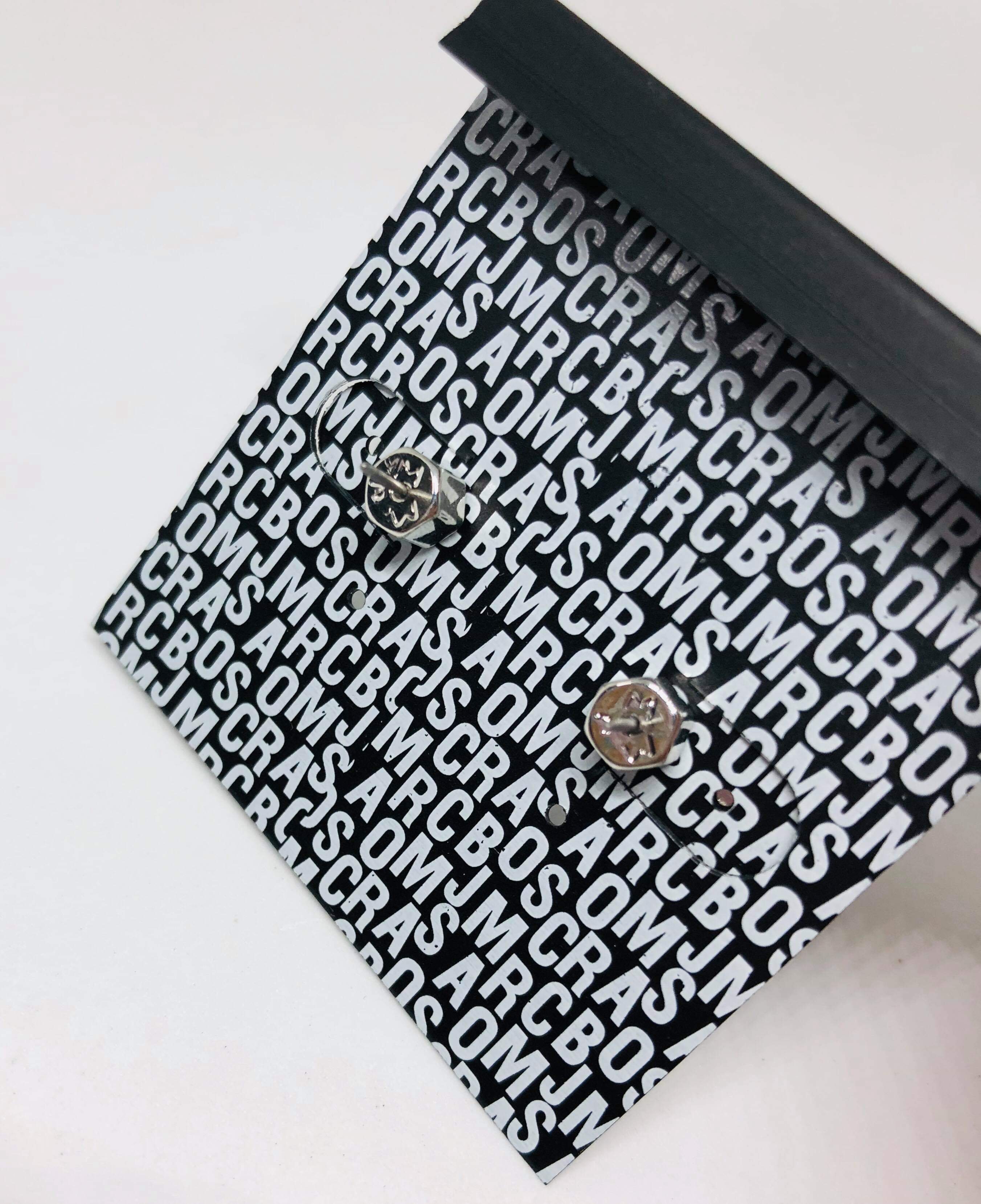 Marc Jacobs Colors Letters Button Disc Stud Earrings