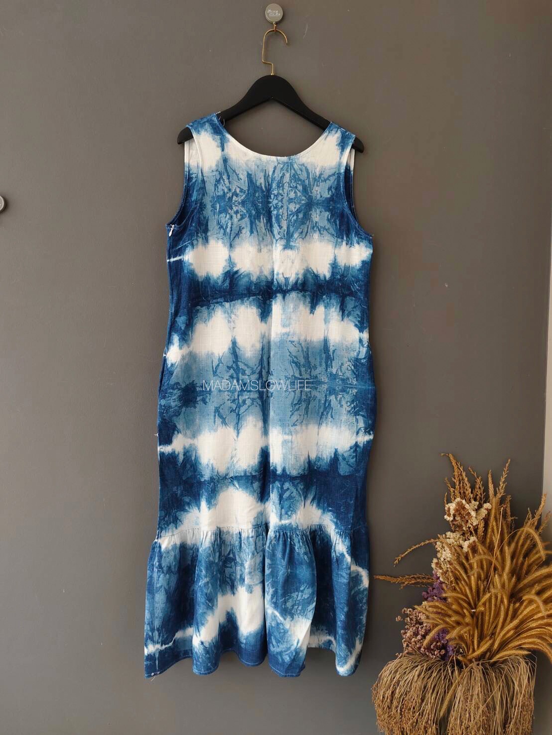 เดรสคอตตอน ย้อมครามธรรมชาติ