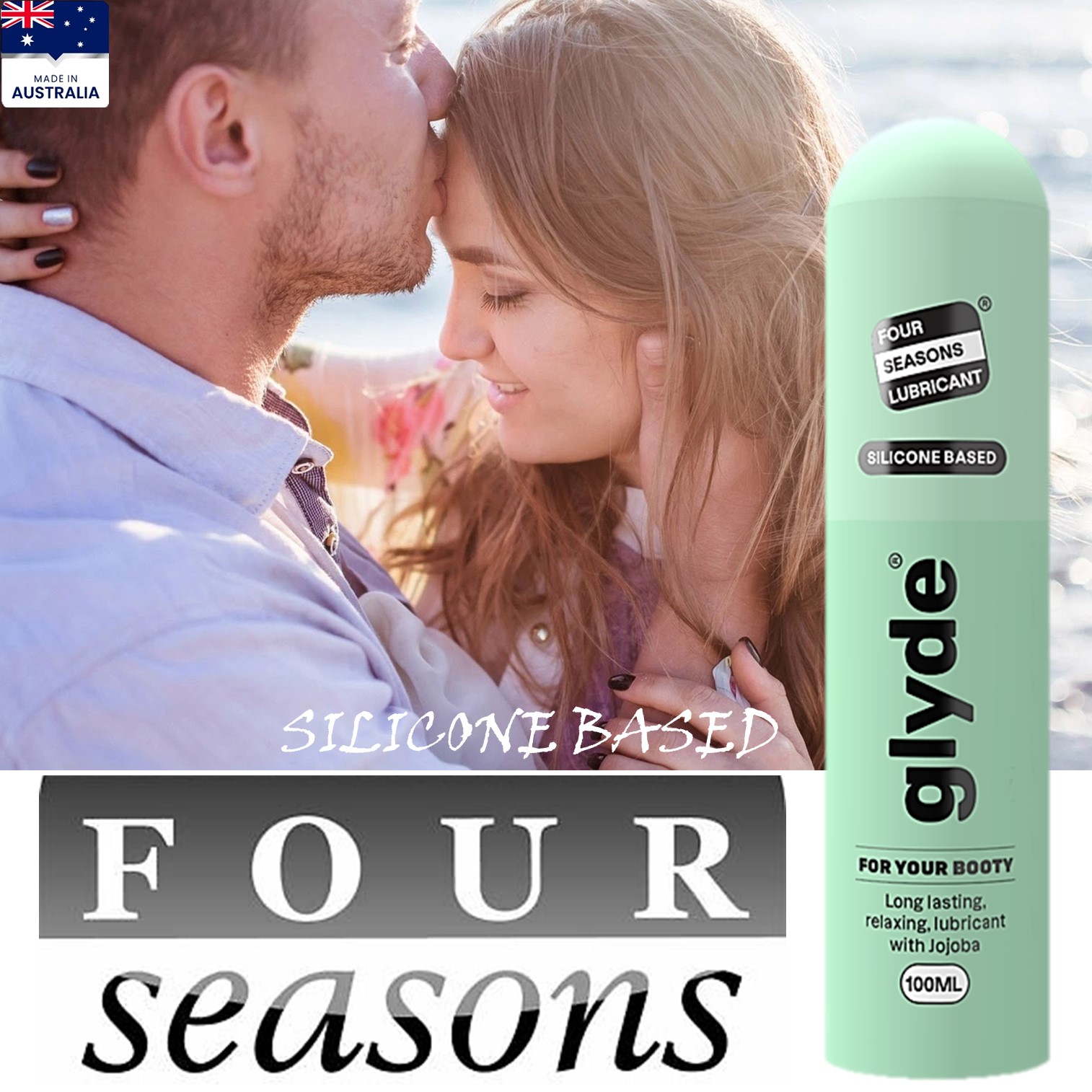 Four Seasons Glyde Lubricant Silicone Based 100ml เจลหล่อลื่นสูตรซิลิโคนเนื้อบางเบาพิเศษสินค้านำเข้าจากออสเตรเลียของแท้พร้อมส่ง