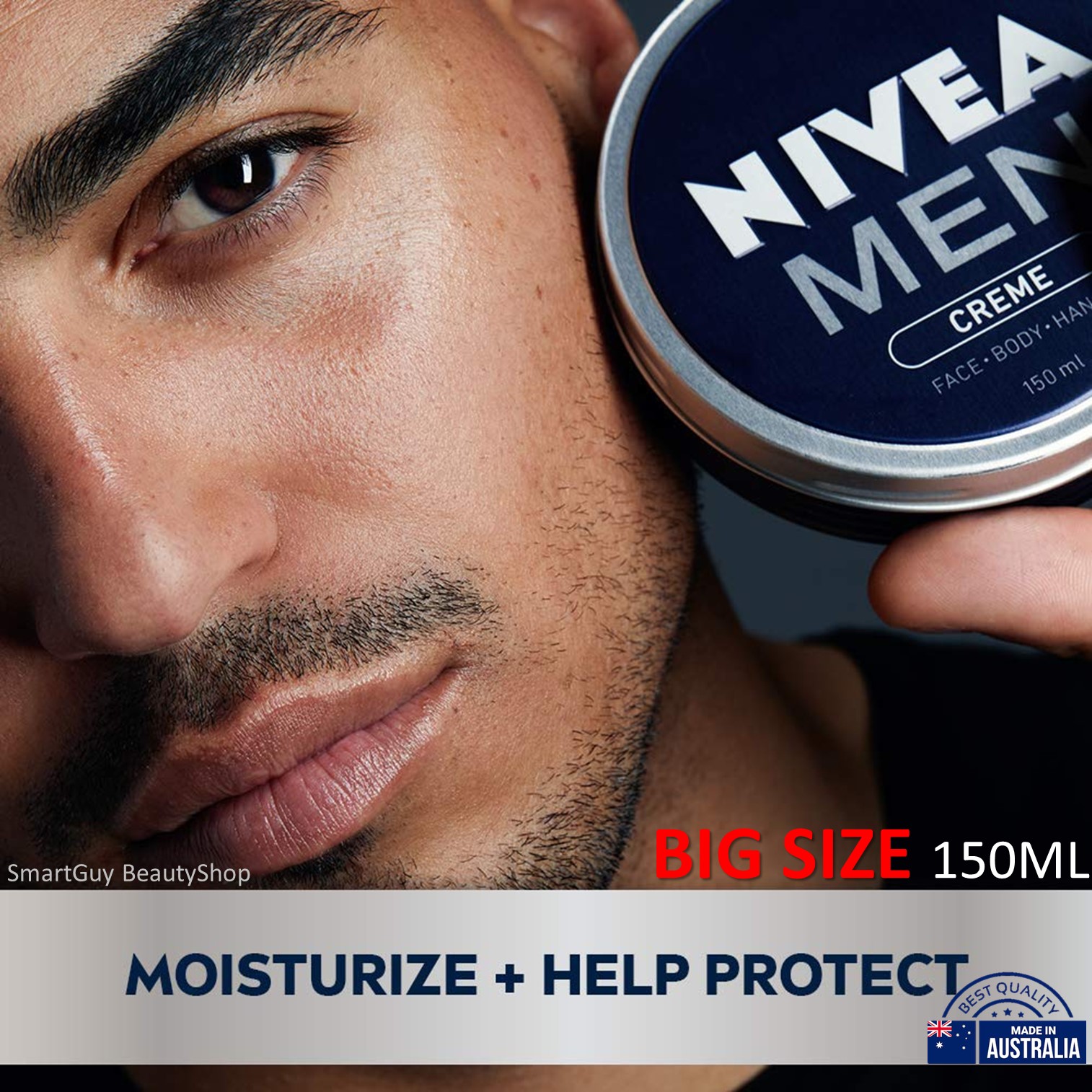 NIVEA MEN Crème Moisturiser Face Body Hands 150ml ครีมมอยซ์เจอร์ไรเซอร์บำรุงผิวหน้าผิวกายสำหรับผู้ชายสินค้าคุณภาพสูงจากออสเตรเลียพร้อมส่ง