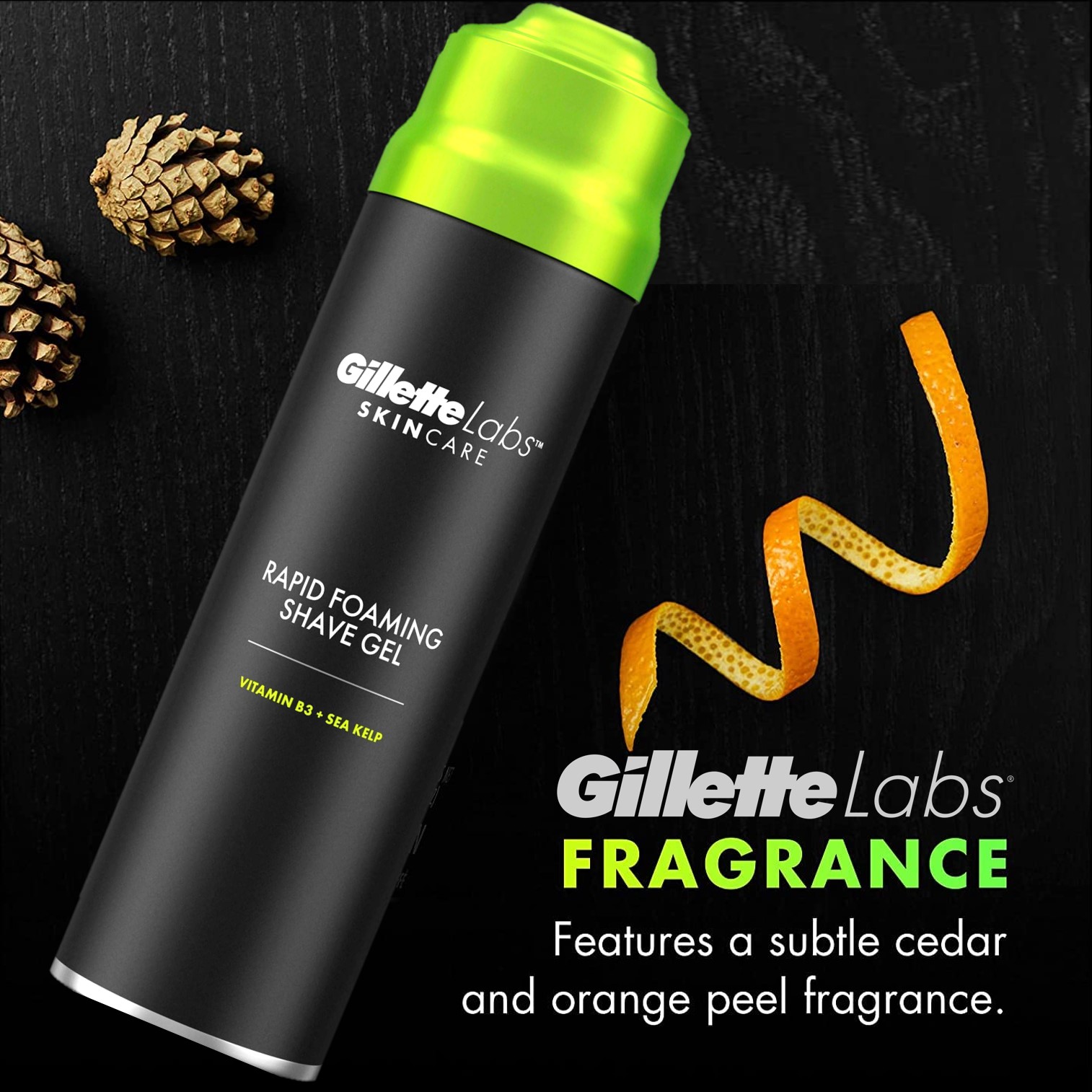 GilletteLabs Rapid Foaming Shave Gel 198g เจลโฟมโกนหนวดสูตรพิเศษสินค้านำเข้าจากออสเตรเลียของแท้พร้อมส่ง