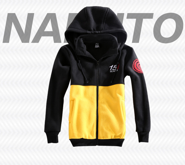 เสื้อฮู้ดนารูโตะ 15Th เหลืองดำ