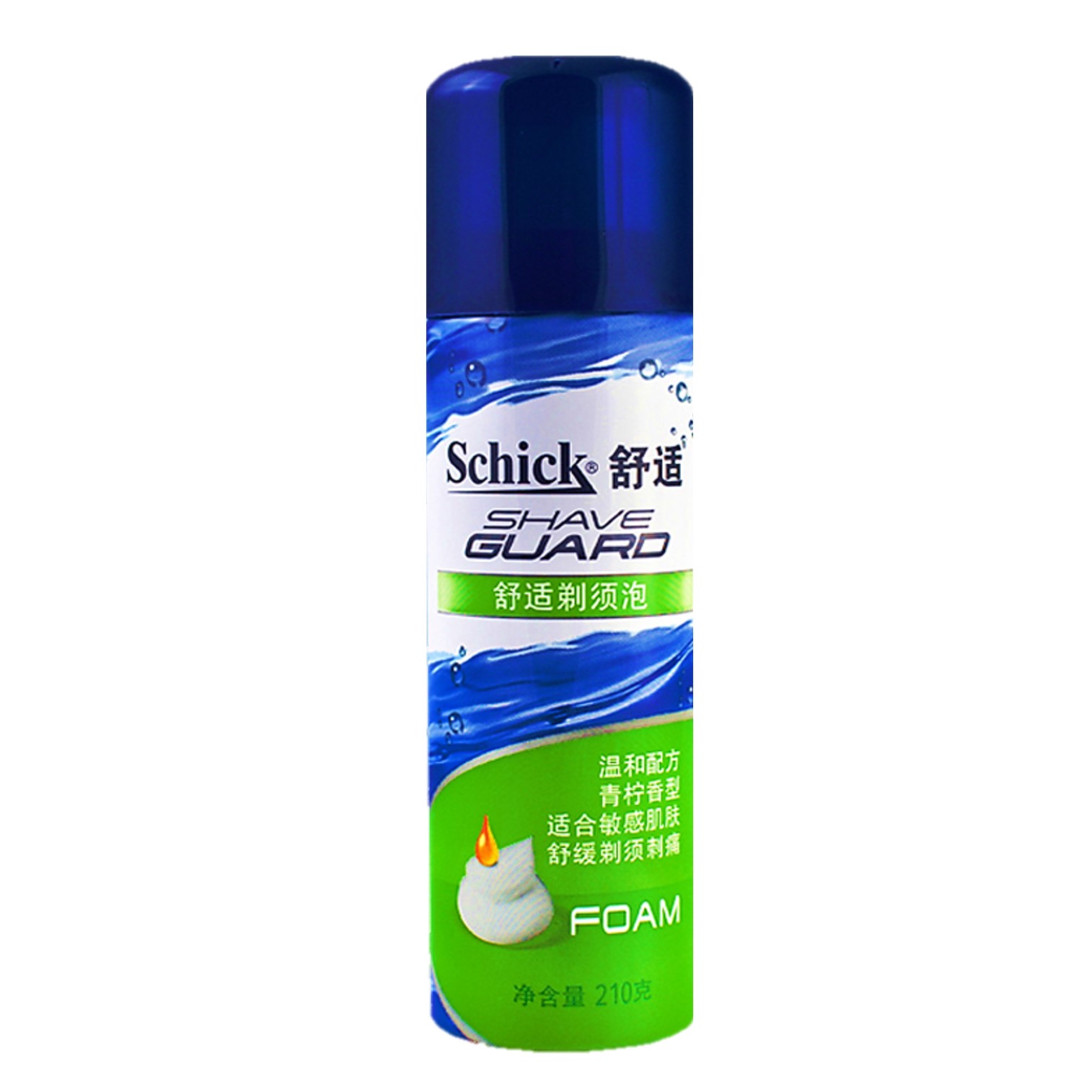 Schick Shave Guard Lime Sensitive Shaving Foam 220ml มูสโฟมโกนหนวดกลิ่นไลม์สูตรอ่อนโยนกับผิว