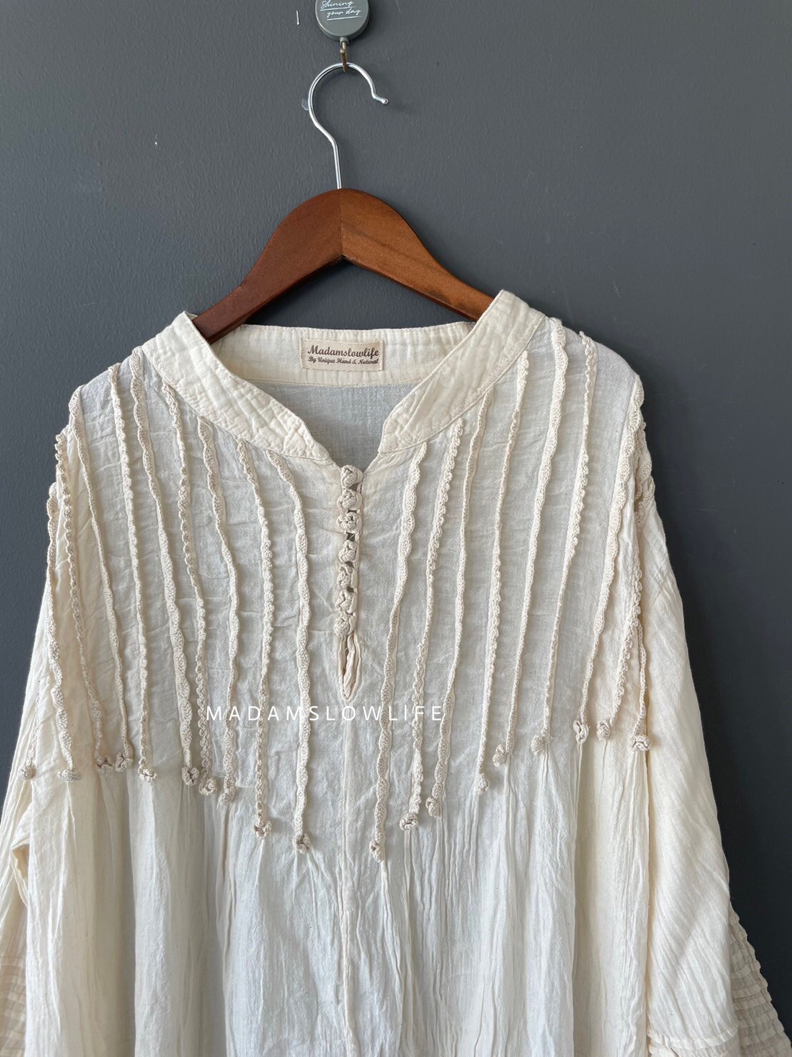 ชุดเดรสตัวยาวแขนสามส่วน Size F