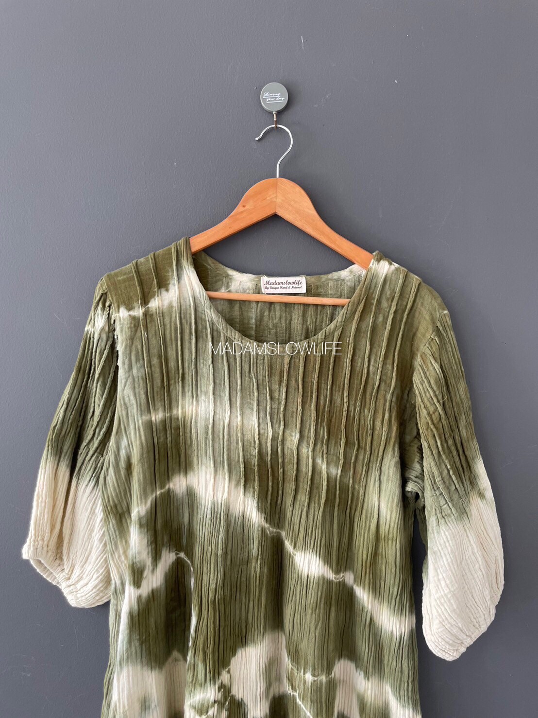 เดรสผู้หญิง มัดย้อมสีปลอดสารพิษ Size F อก 36-42 นิ้ว