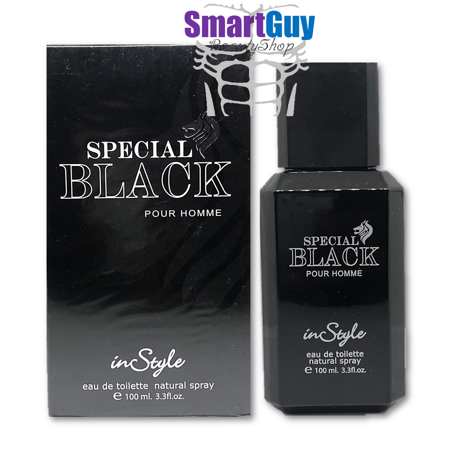 Special Black Instyle Pour Homme Eau De Toilette 100ml. น้ำหอมผู้ชายกลิ่นไฮโซอบอุ่นผสานความเซ็กซี่ร้อนแรงสองเท่าน่าค้นหาชวนเข้ามาสัมผัสใกล้ๆเกินห้ามใจ