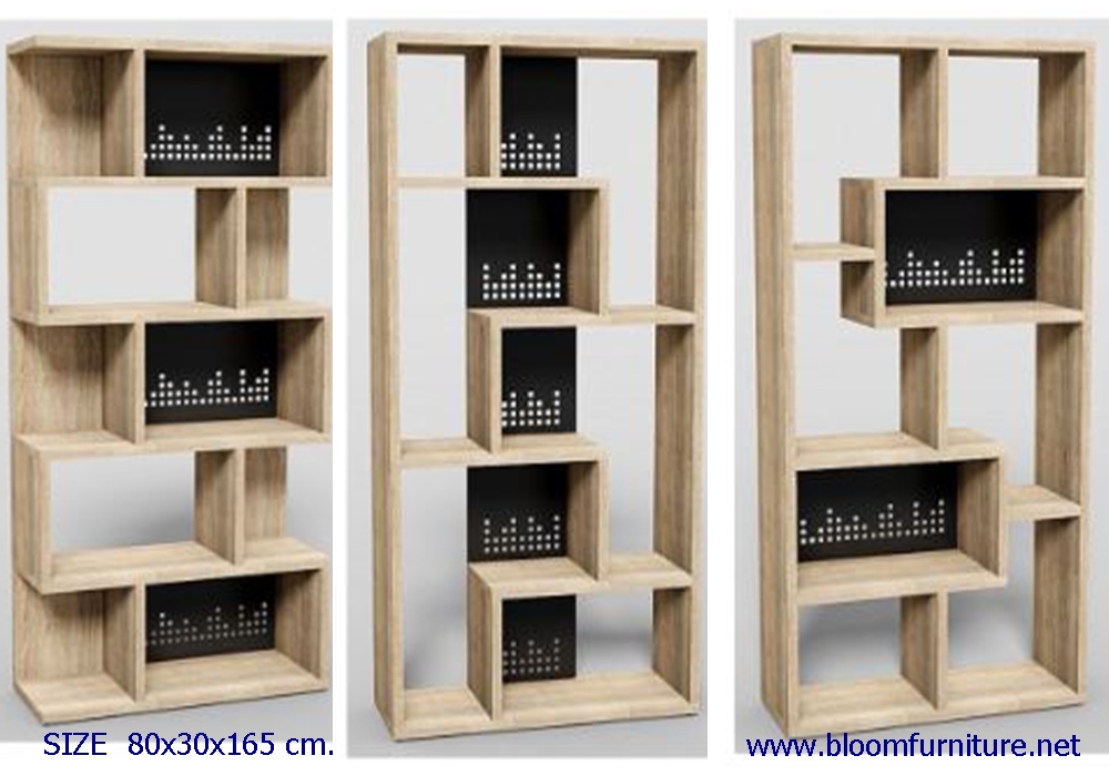 ชั้นโชว์ ชั้นวางหนังสือ LOFT Series ขนาด 80x30x165 ซม.