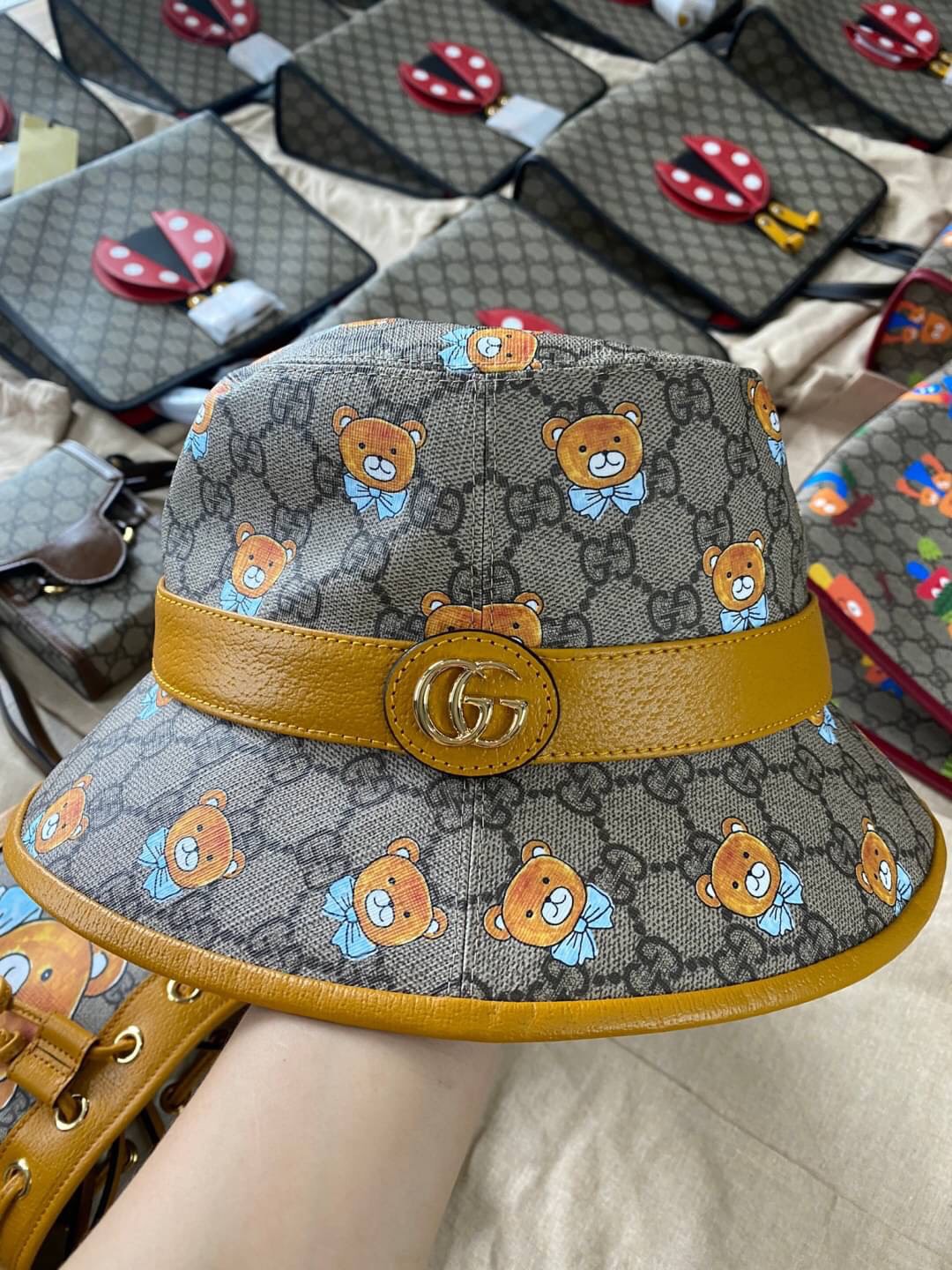 New Gucci (X Eko Kai) Teddy Bear Bucket Hat