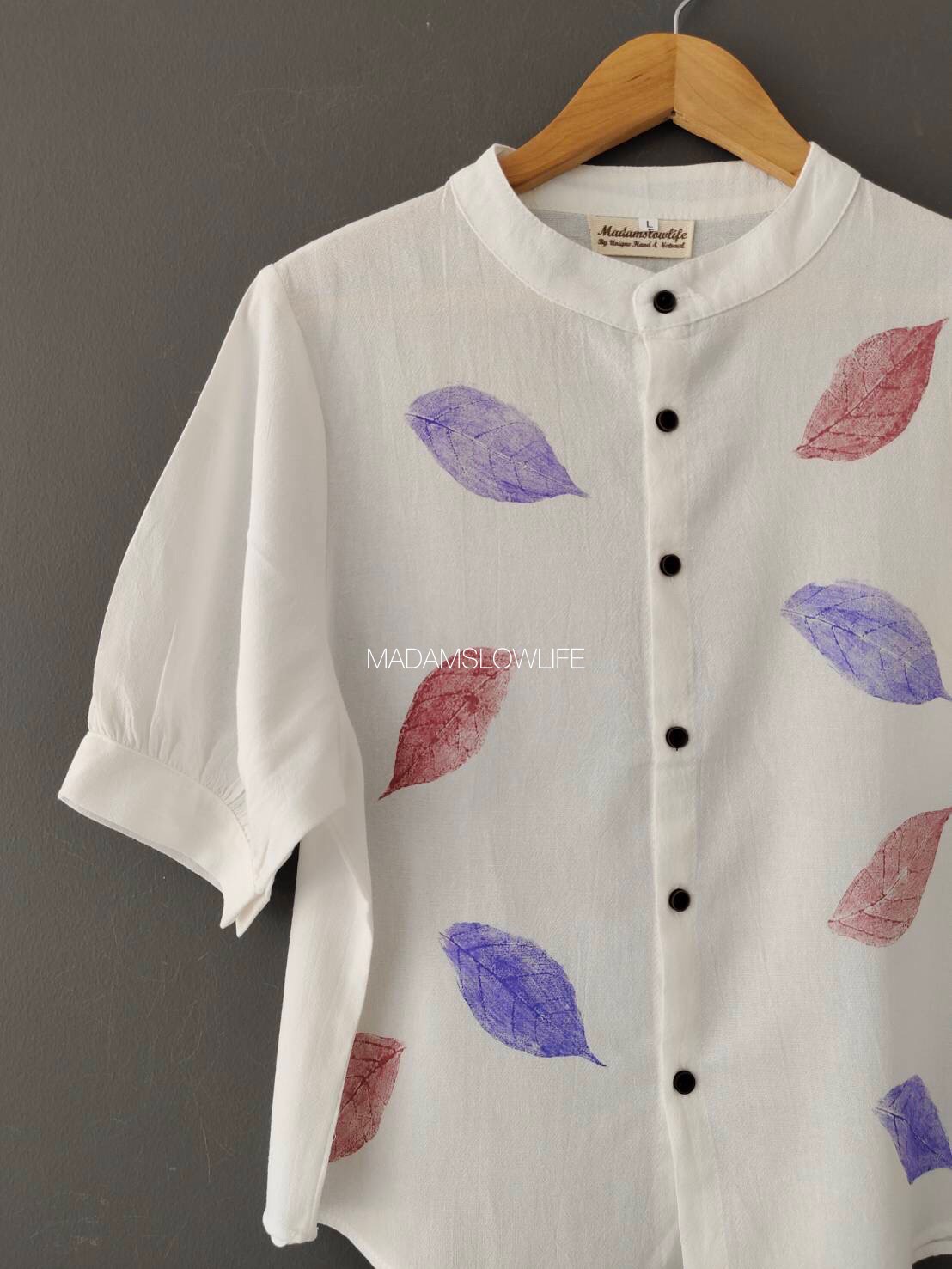 เสื้อผู้หญิงพิมพ์ใบไม้ Size: L XL 2XL 3XL