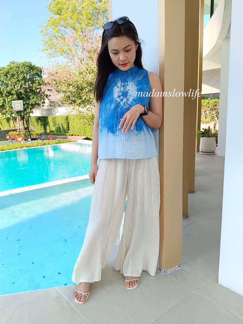 เสื้อคอเต่า โบว์หลัง ผ้าคอตตอน100% เนื้อนิ่ม ย้อมสีปลอดสารพิษ