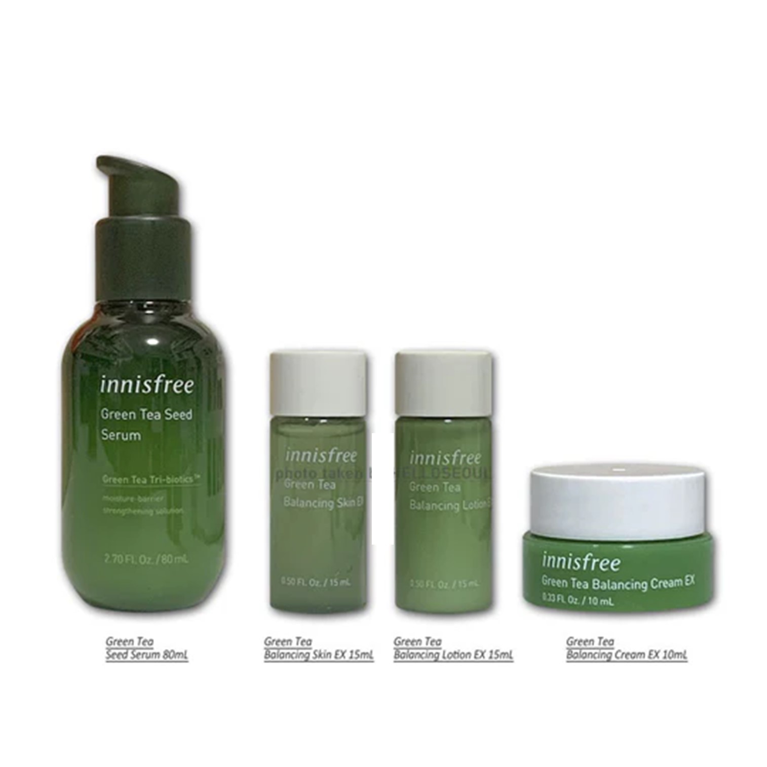 INNISFREE GREEN TEA SEED SERUM SPECIAL SET 4Pieces ชุดผลิตภัณฑ์บำรุงผิวหน้าสูตรพิเศษจากสารสกัดเมล็ดชาเขียวสินค้านำเข้าจากเกาหลีของแท้พร้อมส่ง