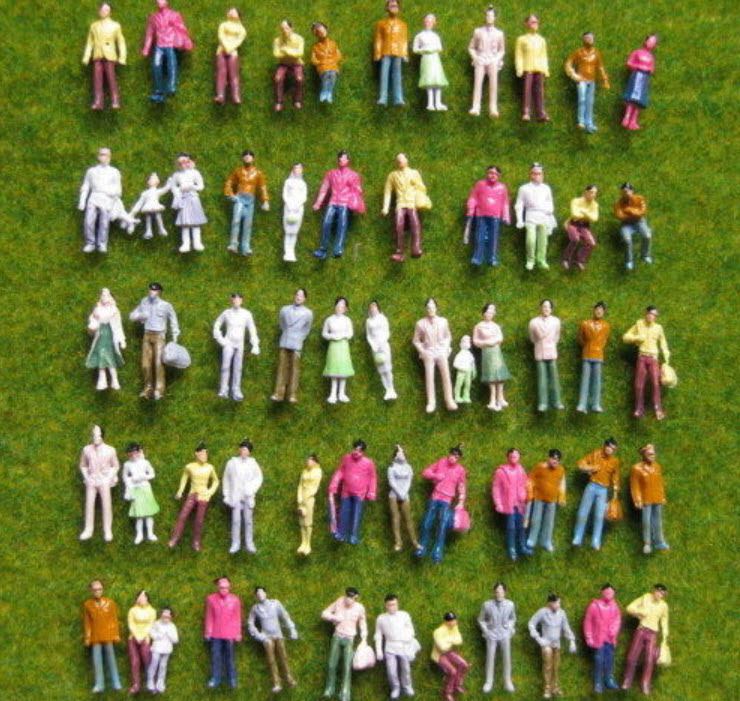 คน สเกล 1:87 คละแบบ / 50 ตัว