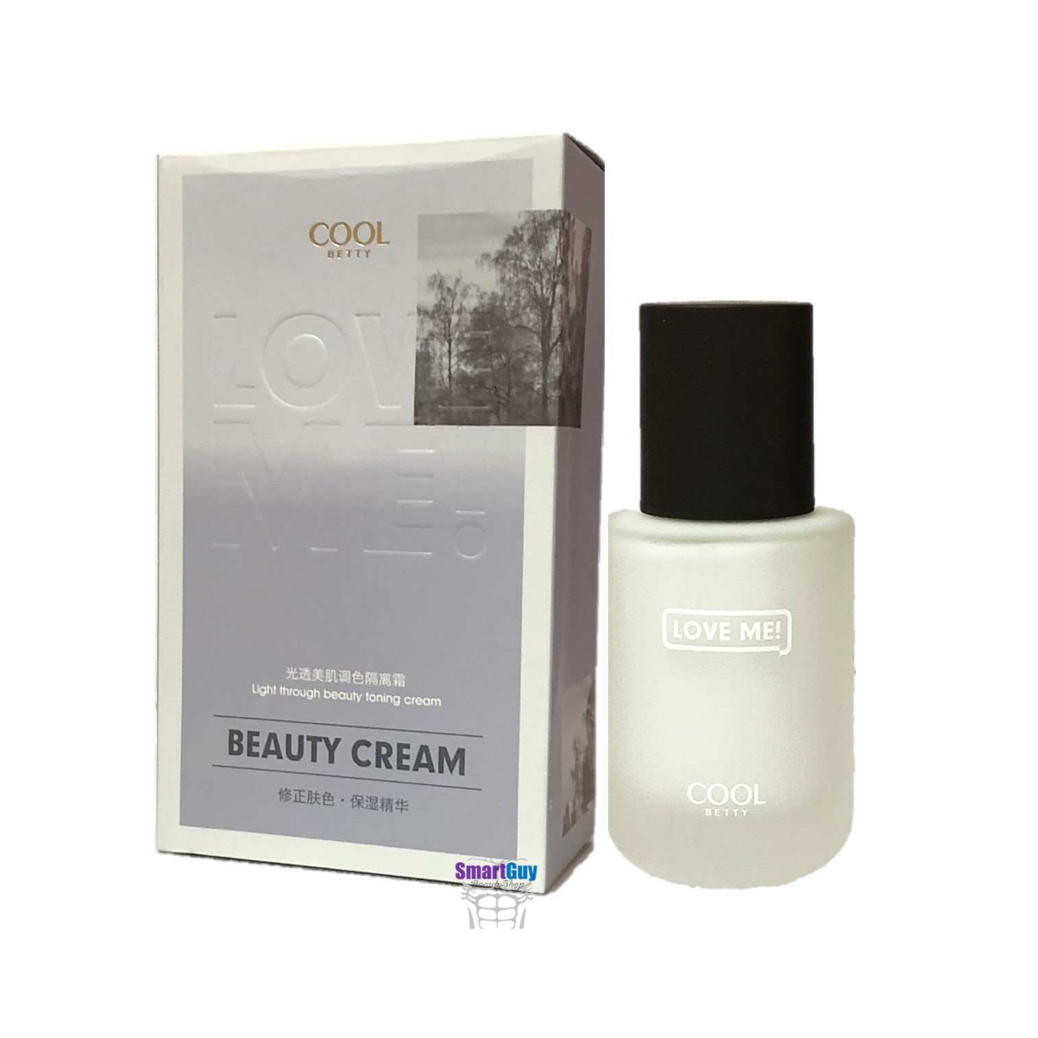 ครีมปรับผิวหน้าเงาใสมีออร่าในทันทีพร้อมปกป้องผิวหน้าจากแสงแดดในขั้นตอนเดียว Cool Betty Love Me Light Through Beauty Toning Cream Green 30g.