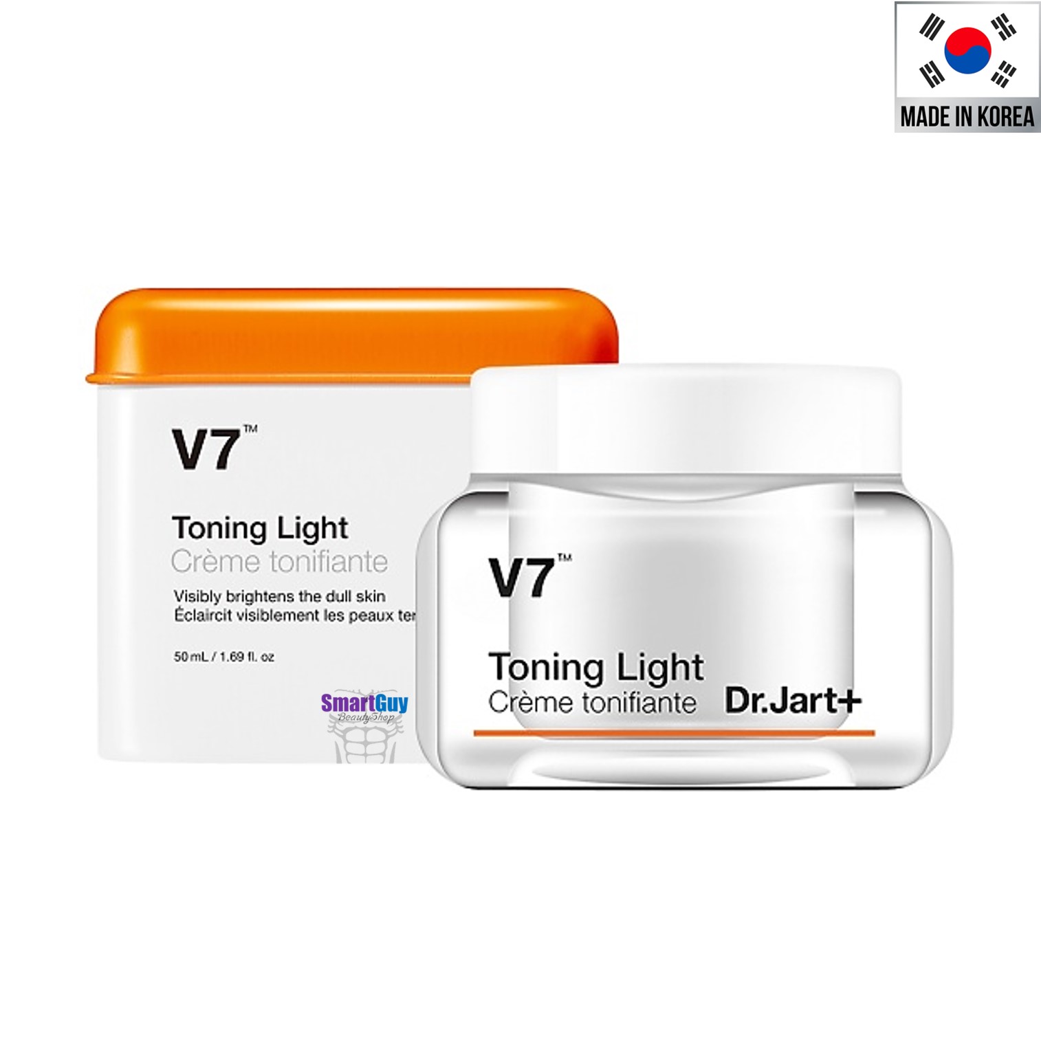 ครีมบำรุงและปรับสภาพผิวหน้าขาวใสสูตรเข้มข้นของแท้จากเกาหลีสุดพรีเมี่ยม Dr.Jart+ V7 Toning Light Cream Tonifiante 50ml.