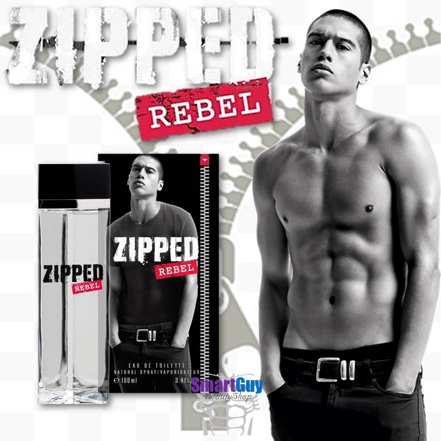 ZIPPED REBEL Eau De Toilette Natural Spray 100ml. น้ำหอมลิขสิทธิ์ของแท้ซีรี่ย์ใหม่จากแบรนด์Zippedสำหรับผู้ชายกลิ่นใหม่หอมเย็นเบาสบายผสานความเซ็กซี่น่าค้นหาชวนเข้ามาสัมผัสใกล้ๆ