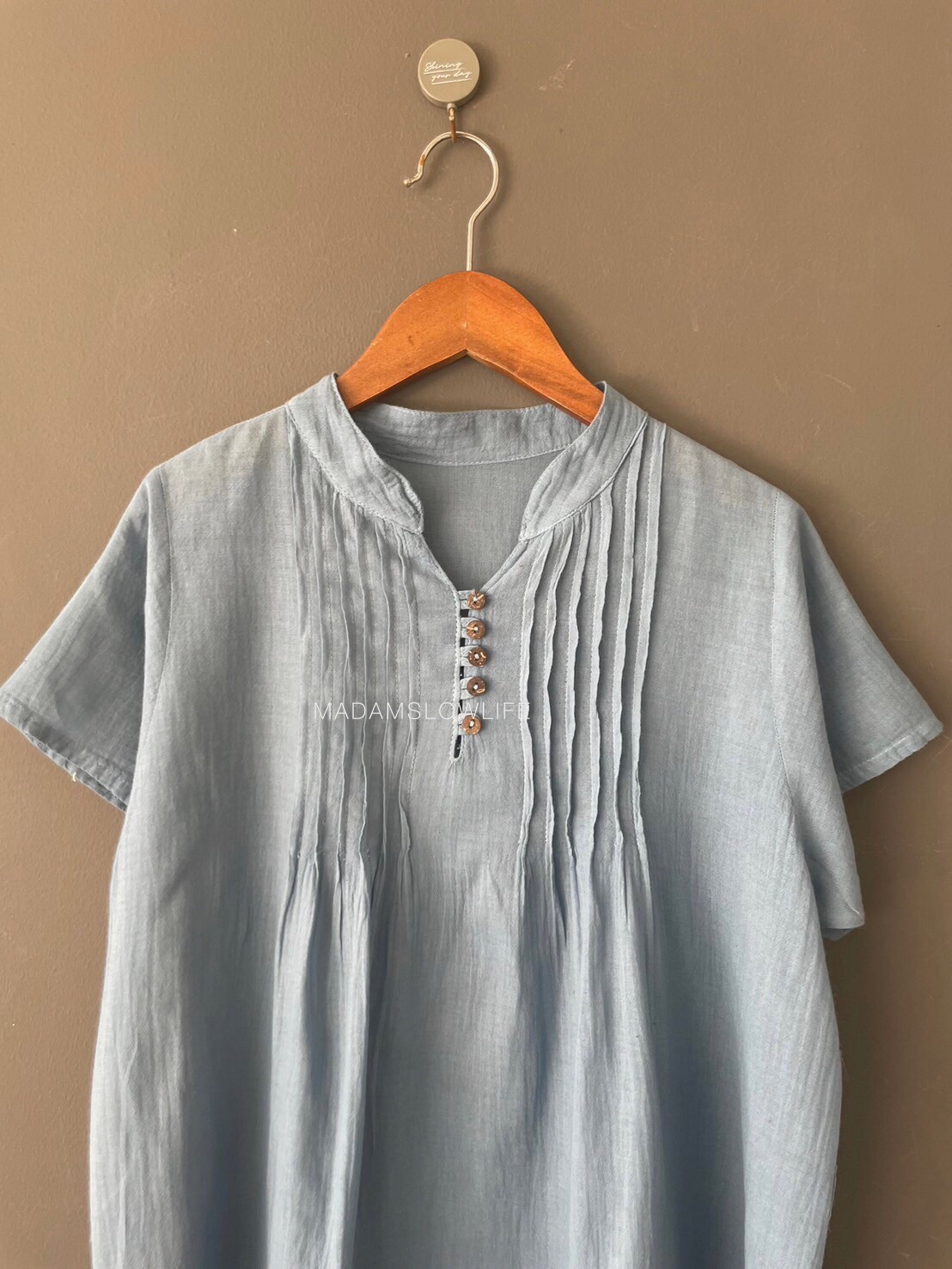 เสื้อผู้หญิง Size F สีฟ้าเทา