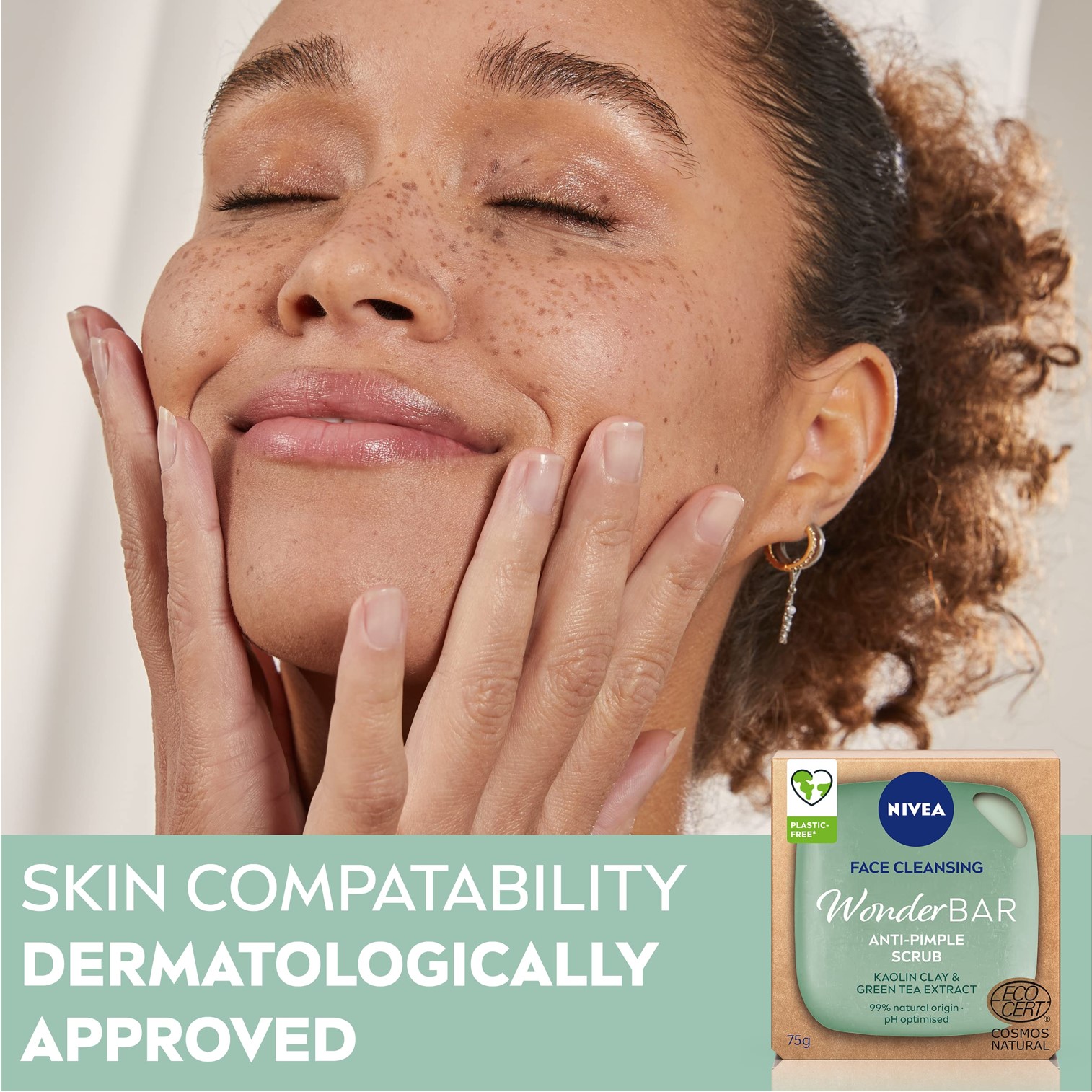 Nivea Face Cleansing Wonder Bar Anti Pimple Scrub Kaolin Clay&Green Tea Extract 75g สบู่ล้างหน้าสูตรพิเศษจากนีเวียสินค้านำเข้าจากต่างประเทศพร้อมส่ง