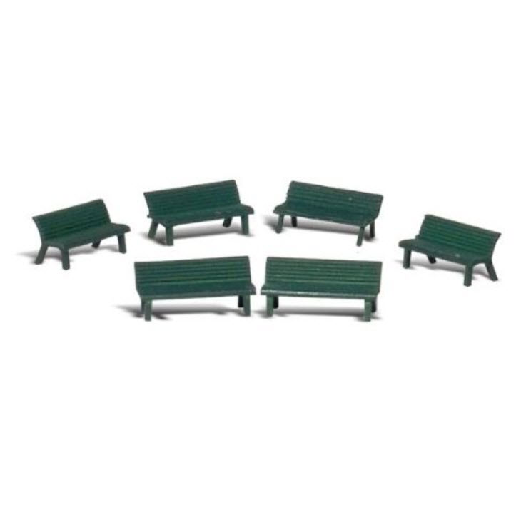 ม้านั่งยาว สเกล 1:87 ชุด 6 ตัว (Woodland)