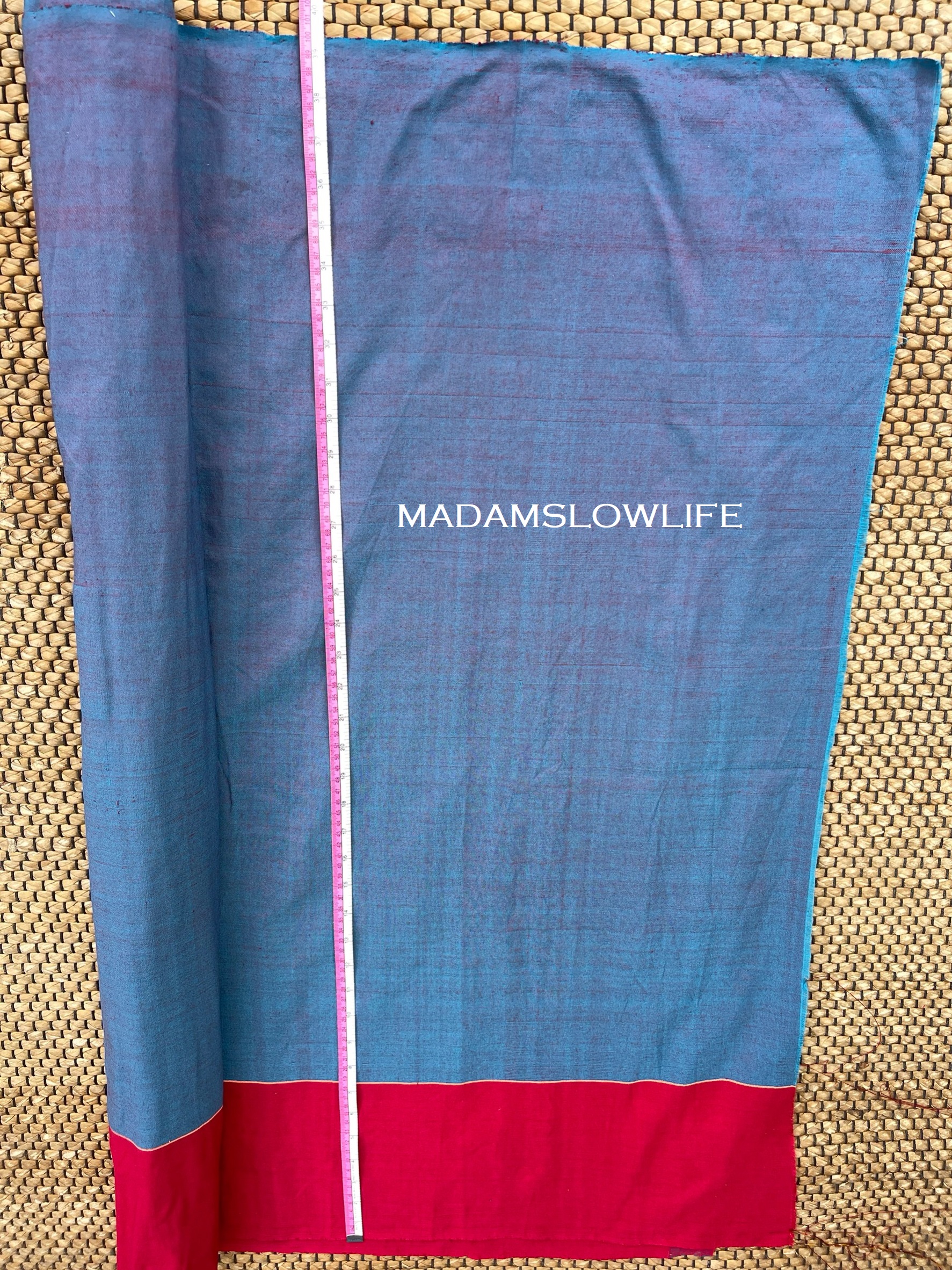 ผ้าฝ้ายทอมือ Cotton Fabric Hand Weaved ขนาด 99cm*100cm Hand made