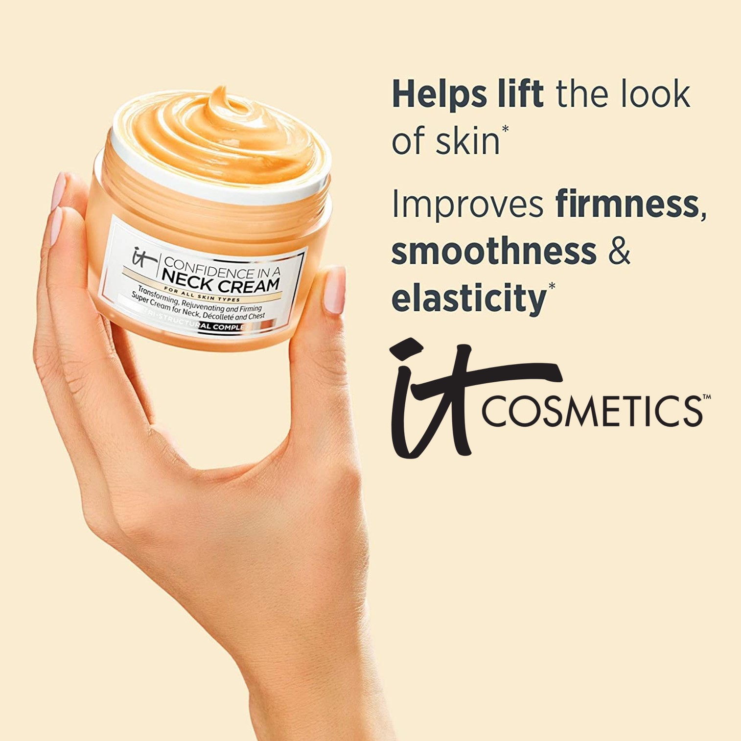 IT Cosmetics Confidence in a Neck Cream Moisturizer 80ml ครีมบำรุงผิวบริเวณลำคอสูตรลดริ้วรอยเหี่ยวย่นประสิทธิภาพสูงจากต่างประเทศ