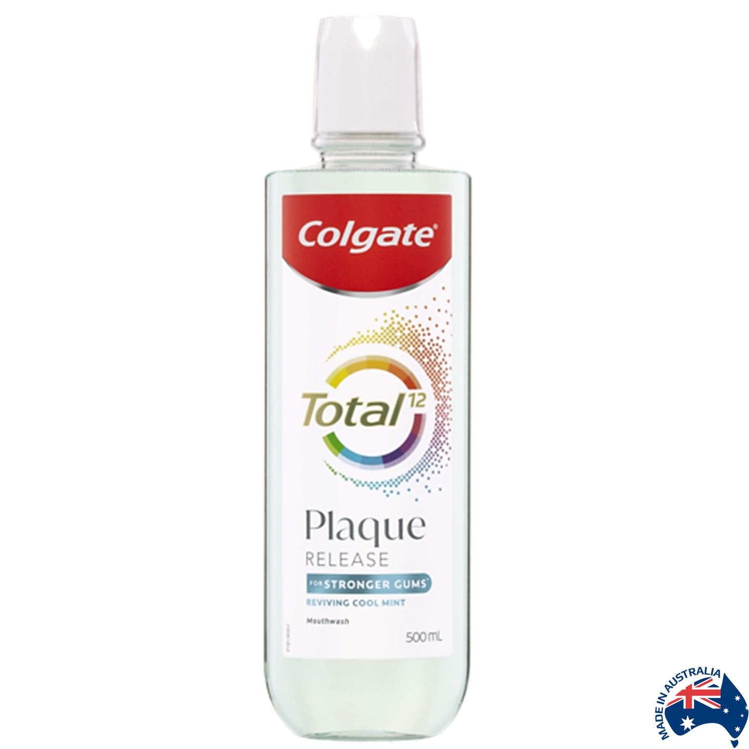 Colgate Mouthwash Total Plaque Release Clear Mint 500ml น้ำยาบ้วนปากสูตรพิเศษใหม่ล่าสุดจากคอลเกตสินค้านำเข้าจากออสเตรเลียของแท้พร้อมส่ง