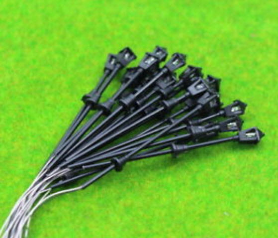 เสาไฟทางเดินโลหะ 3V สูง 6.5 ซ.ม. / 5 ต้น (มี resistor)