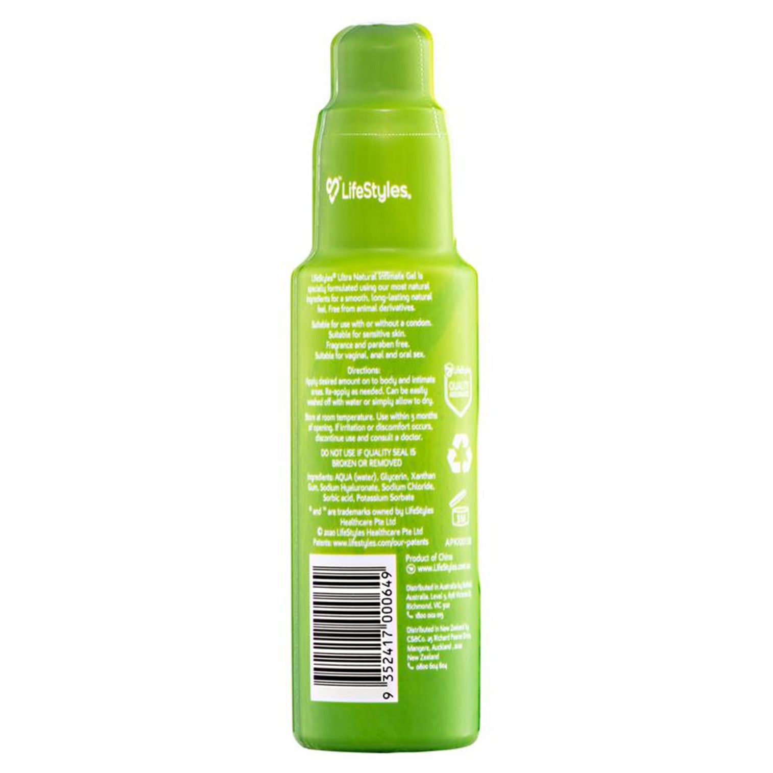 LifeStyles Ultra Natural Lubricant 100ml เจลหล่อลื่นสูตรน้ำเนื้อบางเบาสูตรอ่อนโยนพิเศษสินค้านำเข้าจากออสเตรเลียของแท้พร้อมส่ง