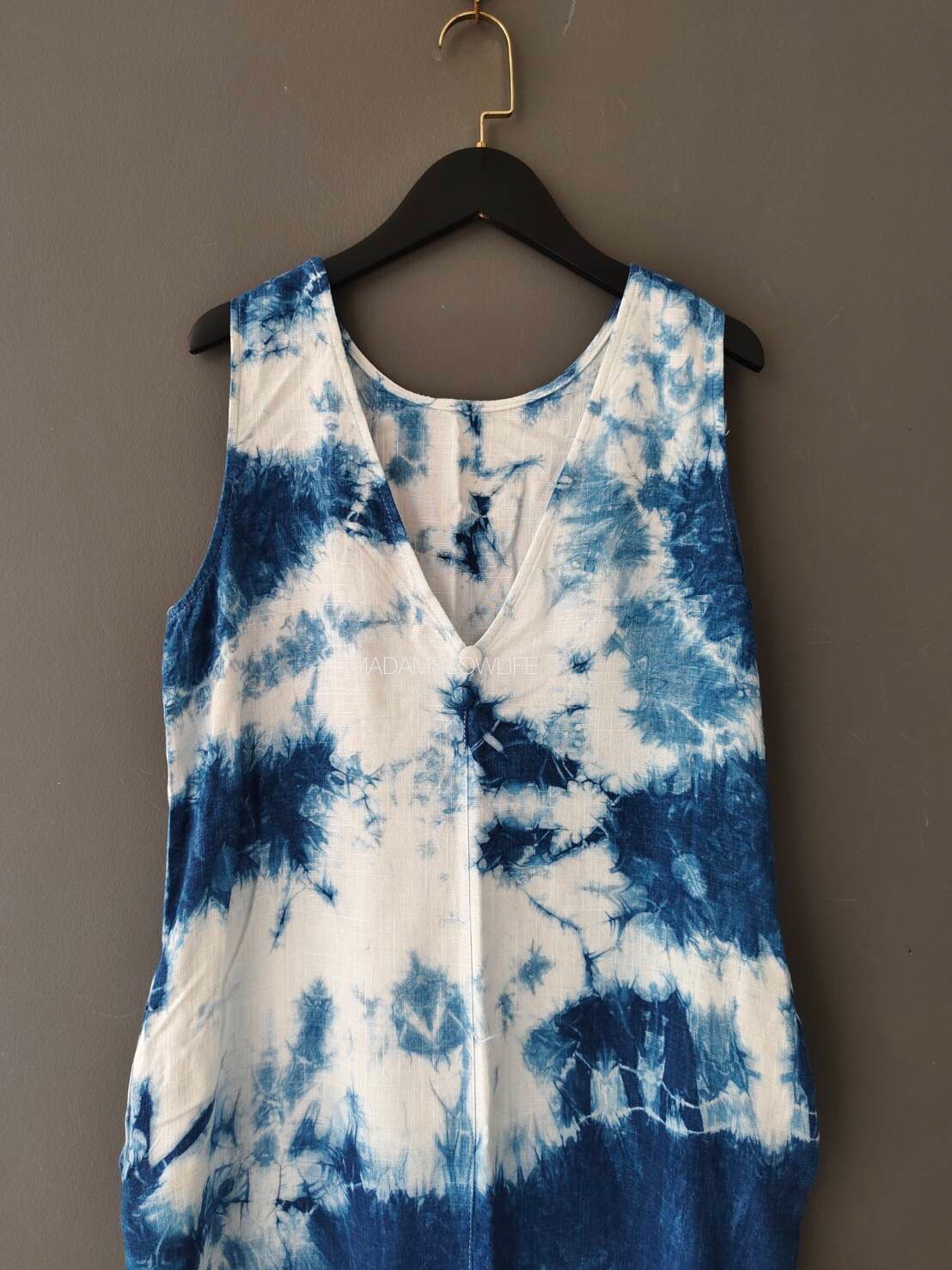 เดรสคอตตอน ย้อมครามธรรมชาติ