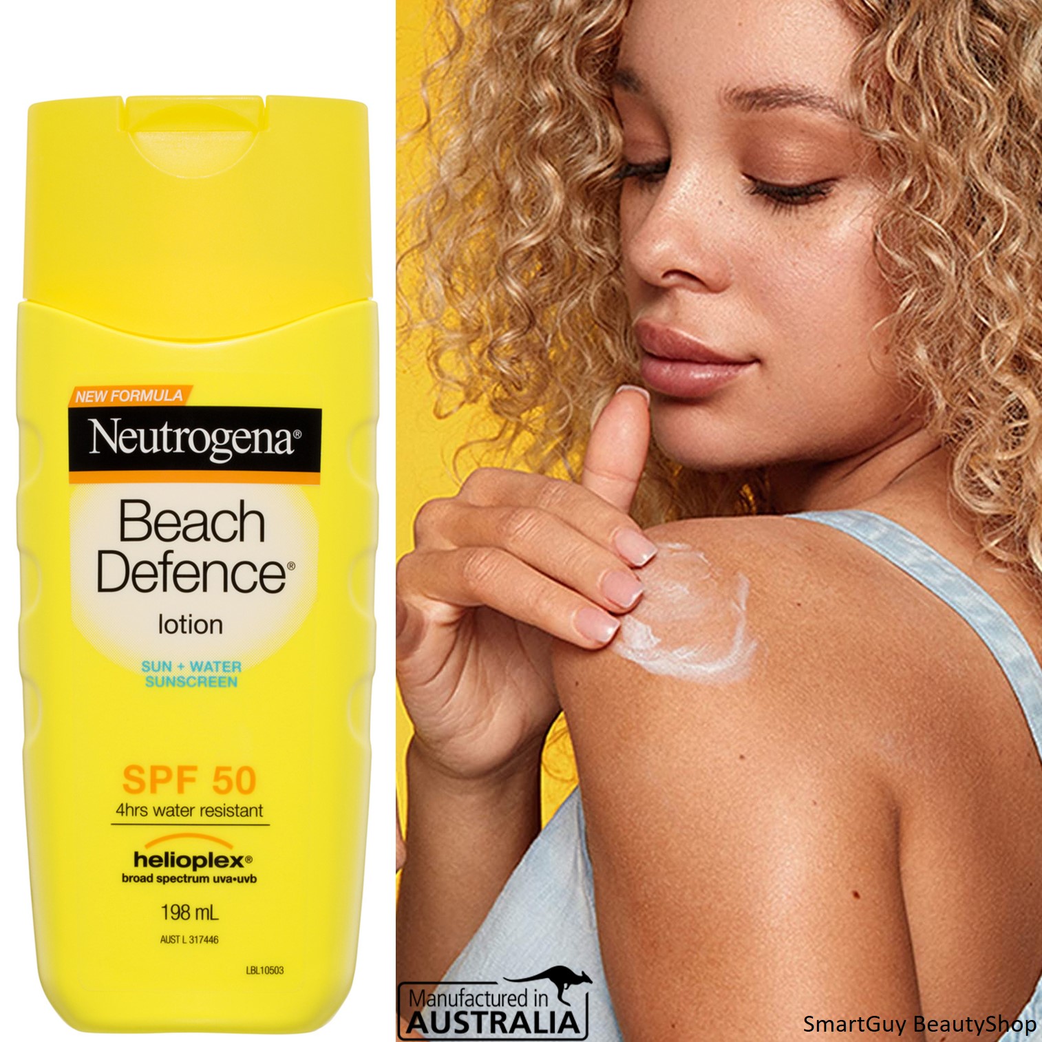 Neutrogena Beach Defense Sunscreen Lotion with Broad Spectrum SPF70 198ml ผลิตภัณฑ์ป้องกันแสงแดดสำหรับผิวกายสูตรพิเศษสินค้านำเข้าจากออสเตรเลีย