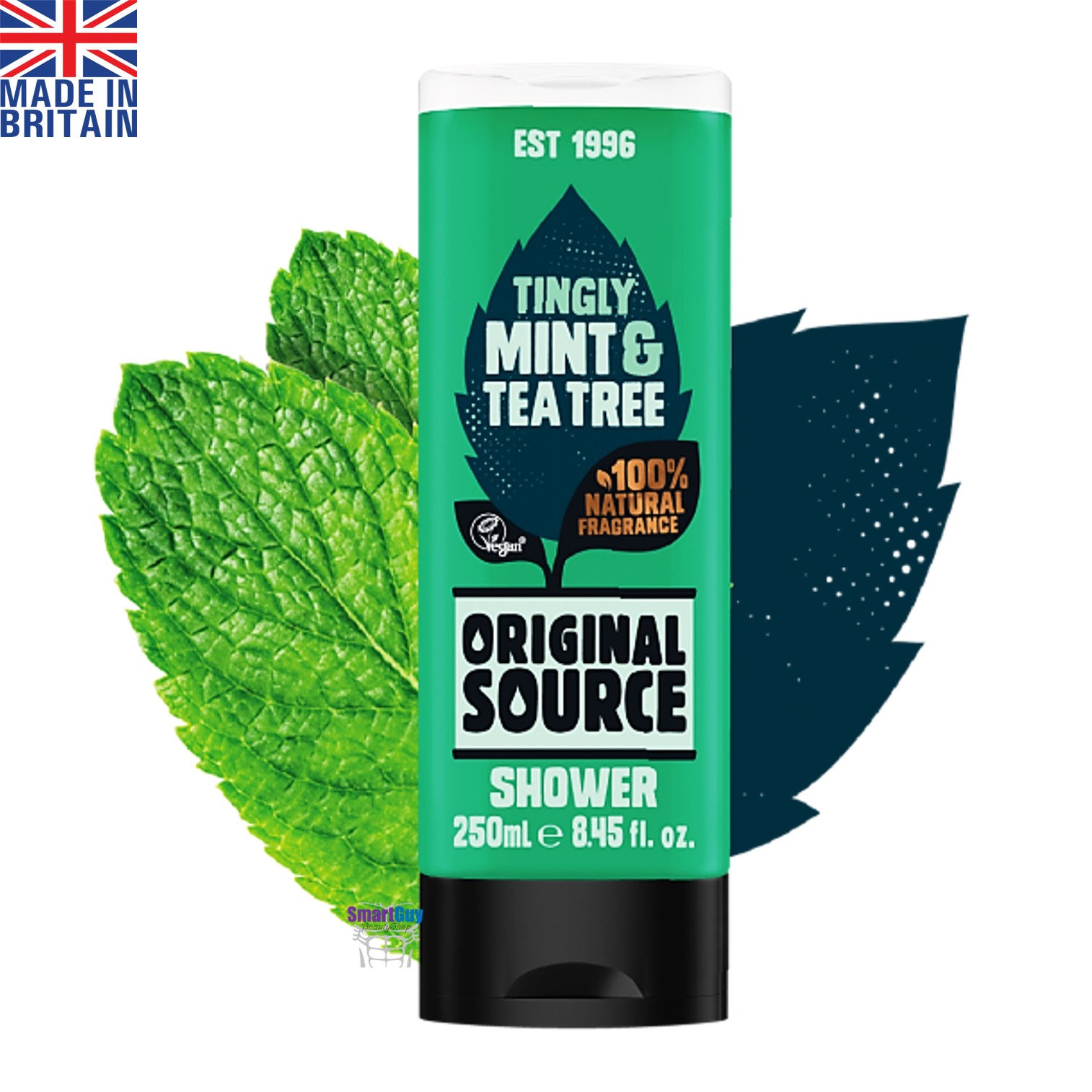 ORIGINAL SOURCE SHOWER Tingly Mint & Tea Tree 250ml. ผลิตภัณฑ์ทำความสะอาดผิวกายสูตรพรีเมี่ยมสินค้านำเข้าลิขสิทธิ์ของแท้จากต่างประเทศ