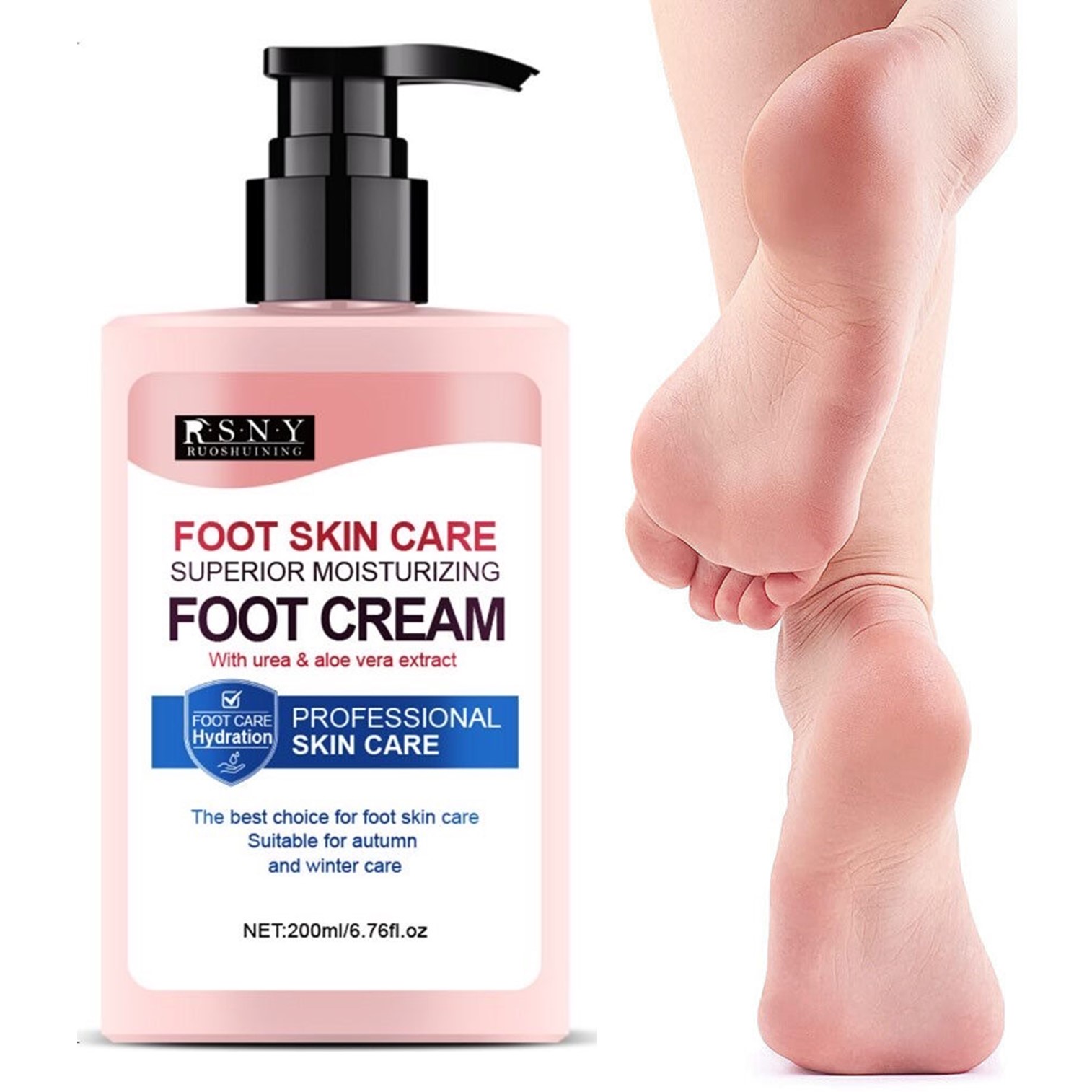 RSNY Foot Skin Care Superior Moisturizing Foot Cream 200ml ผลิตภัณฑ์บำรุงเท้าสูตรพิเศษเพื่อผิวเท้าแลดูสุขภาพดีริ้วรอยจางลงผิวเนียนนุ่มกระชับอ่อนกว่าวัย