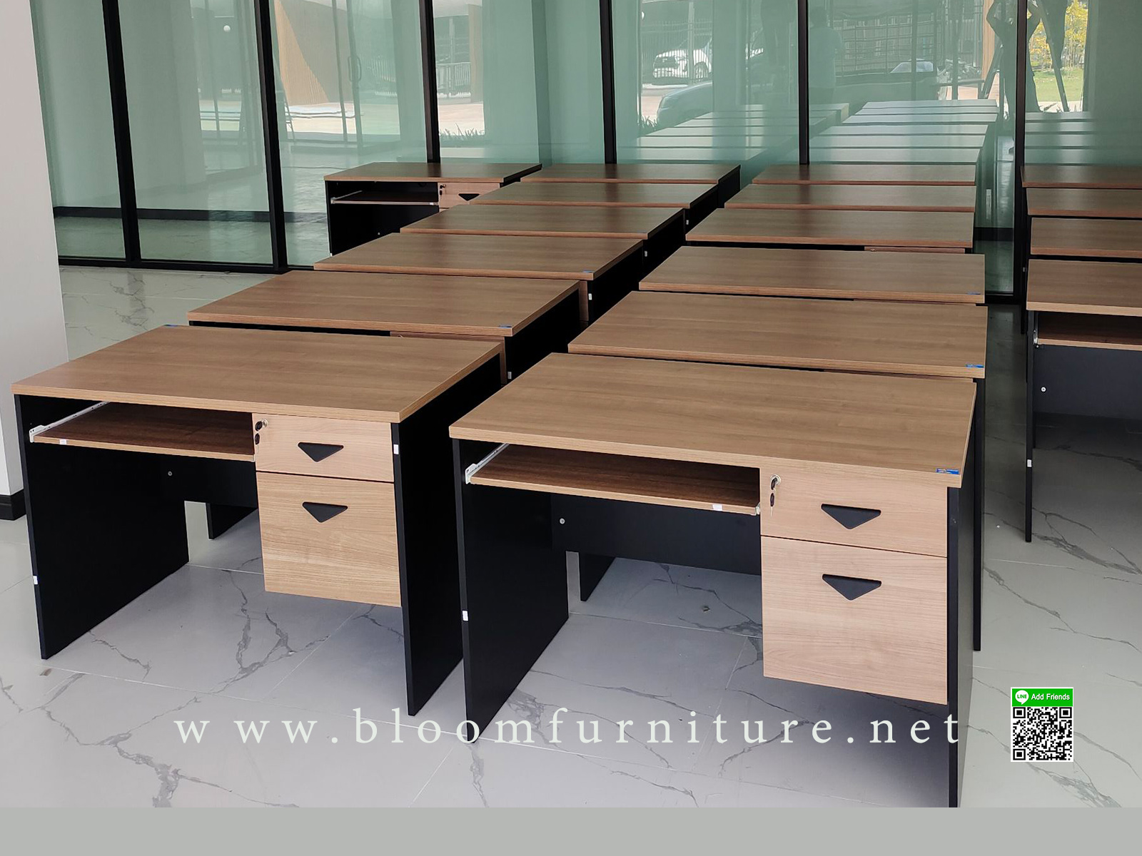 โต๊ะคอมพิวเตอร์ผิวเมลามีน ขนาด 120x60x75 ซม.