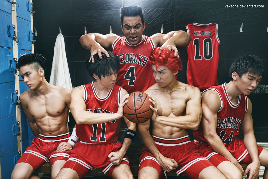ชุดบาส Slamdunk Shohoku No.11 Rukawa สีแดง
