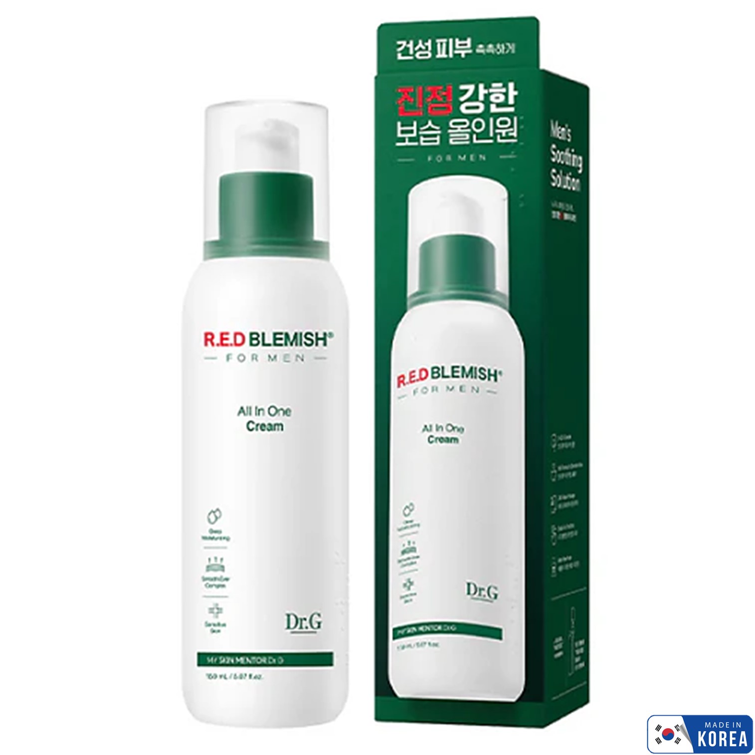 Dr.G Red Blemish For Men All In One Cream 200ml ผลิตภัณฑ์บำรุงผิวหน้าผู้ชายสูตรสารสกัดใบบัวบกสินค้านำเข้าจากเกาหลีของแท้พร้อมส่ง