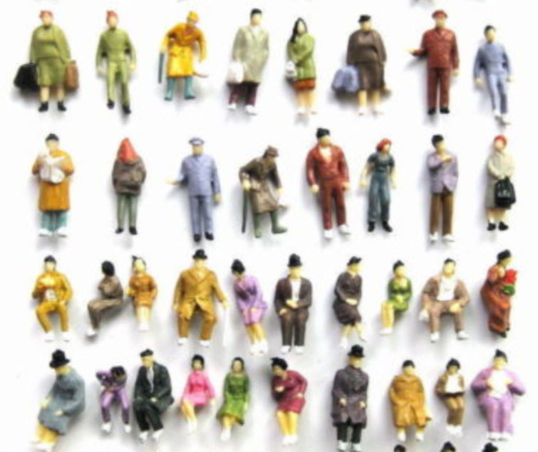 คนยุโรป (สเกล 1:87) คละแบบ / 100 คน