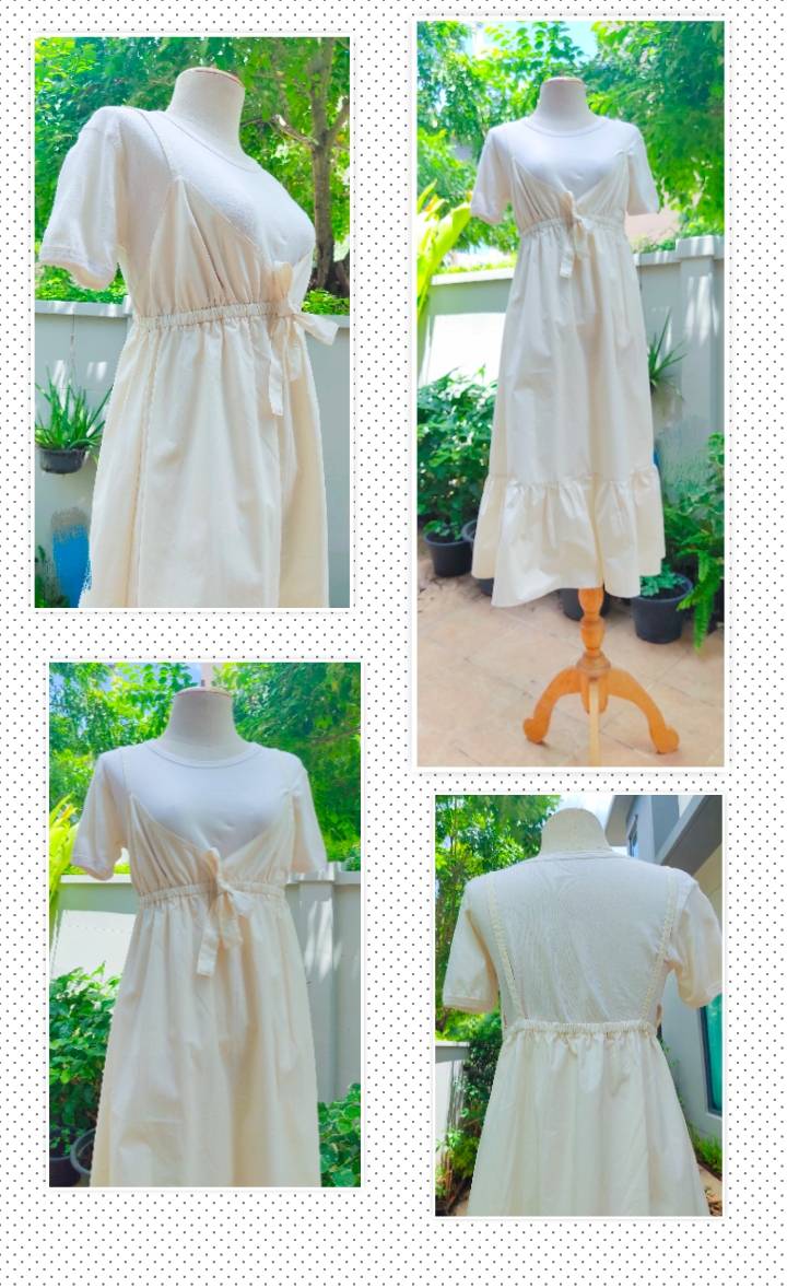 ชุดแซกสายเดี่ยวพร้อมเสื้อยืด Size:L