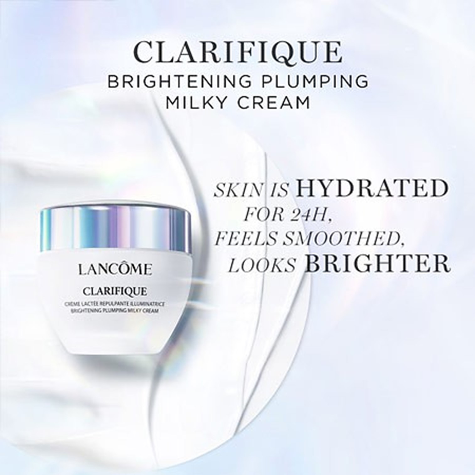 Lancôme Clarifique Brightening Plumping Milky Cream 50ml ครีมบำรุงผิวหน้าสูตรพรีเมี่ยมเพื่อผิวหน้ากระจ่างใสแลดูอ่อนกว่าวัยประสิทธิภาพสูง