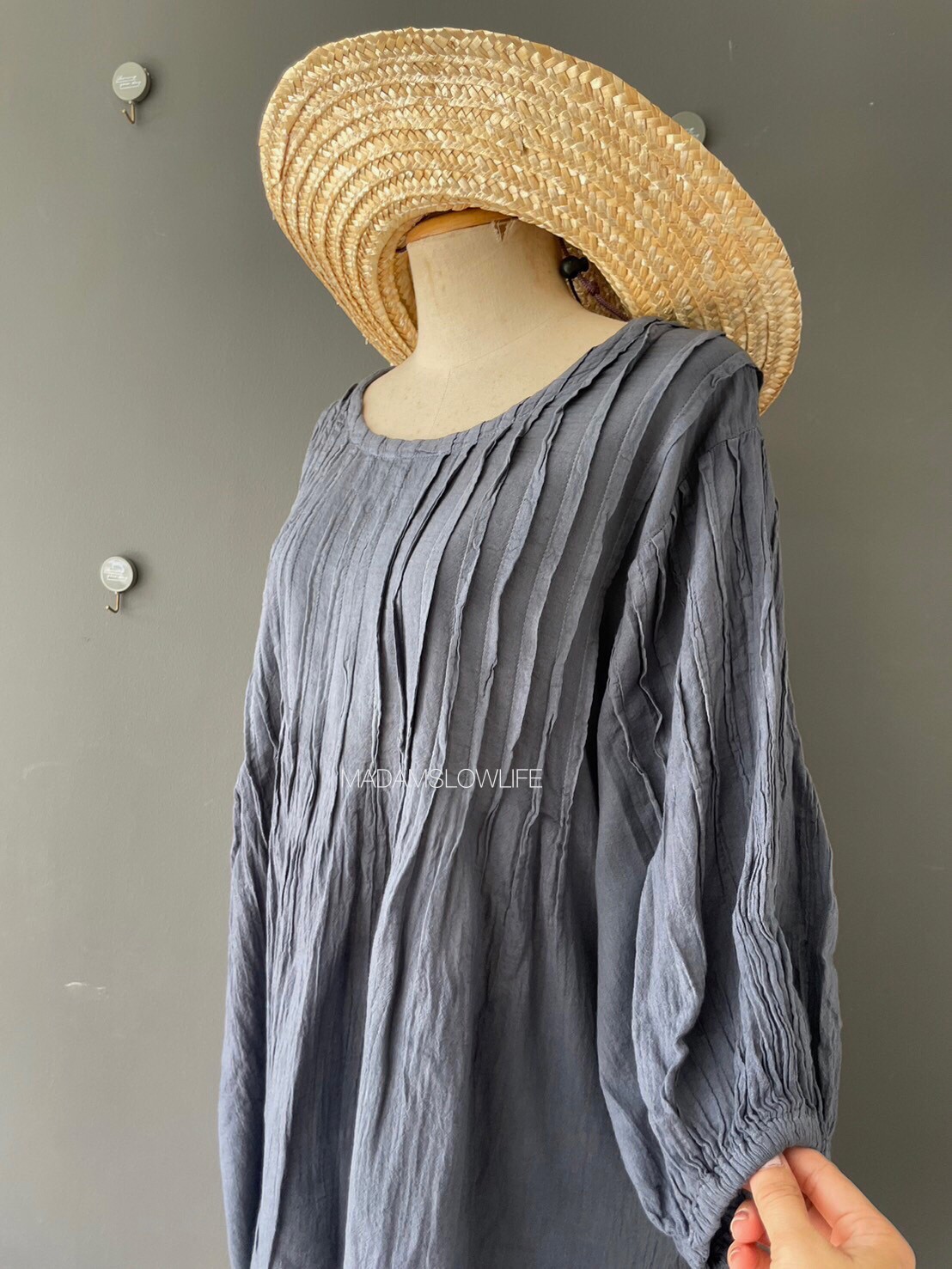 เสื้อ+กางเกงขายาว สีเทาเข้ม สวมใส่สบาย Size:F