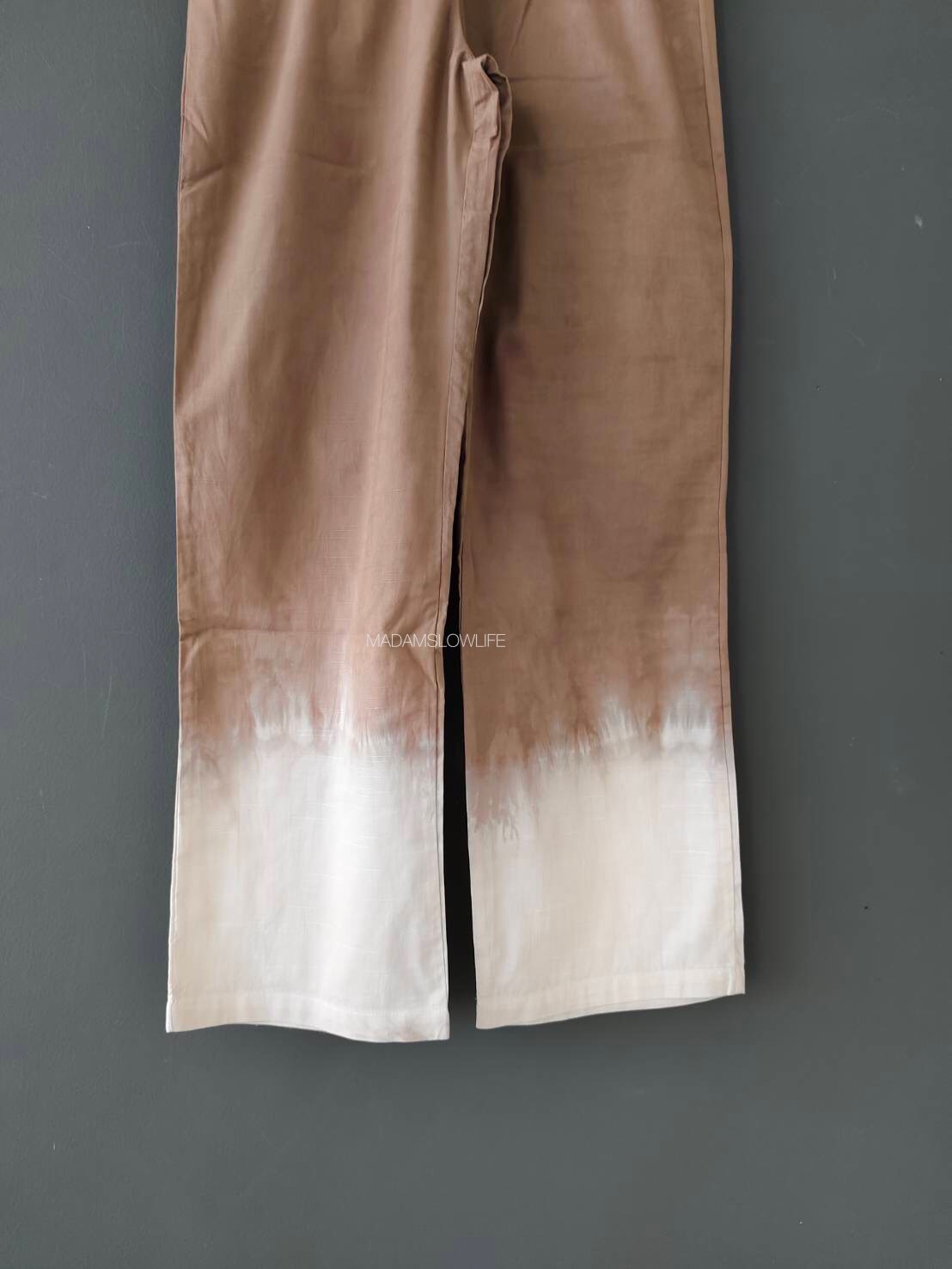 กางเกงขายาว มัดย้อมสีน้ำตาล Size: S M L XL