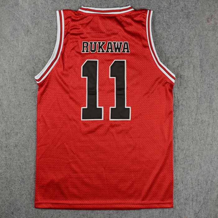 ชุดบาส Slamdunk Shohoku No.11 Rukawa สีแดง