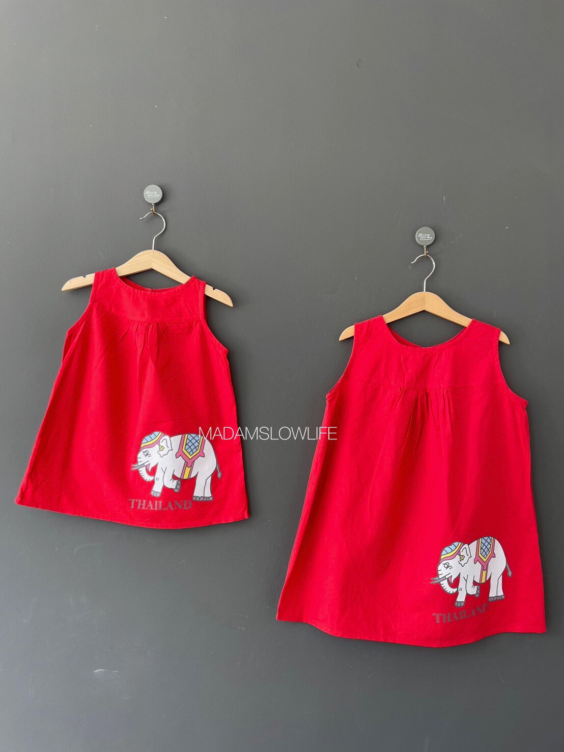 เดรสเด็กลายช้าง Size : 100,110,120,130,140,150