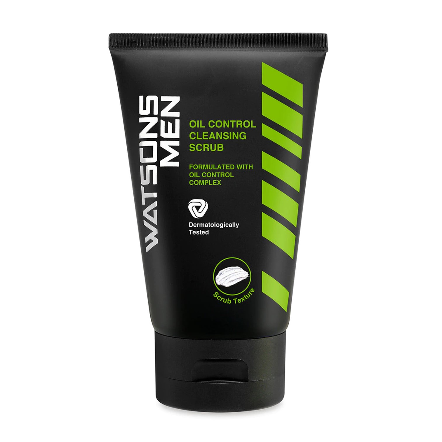 Watsons Men Oil Control Cleansing Scrub 100g. คลีนซิ่งสครับทำความสะอาดผิวหน้าผู้ชายสูตรพิเศษช่วยลดความมันส่วนเกิดสาเหตุการเกิดสิว