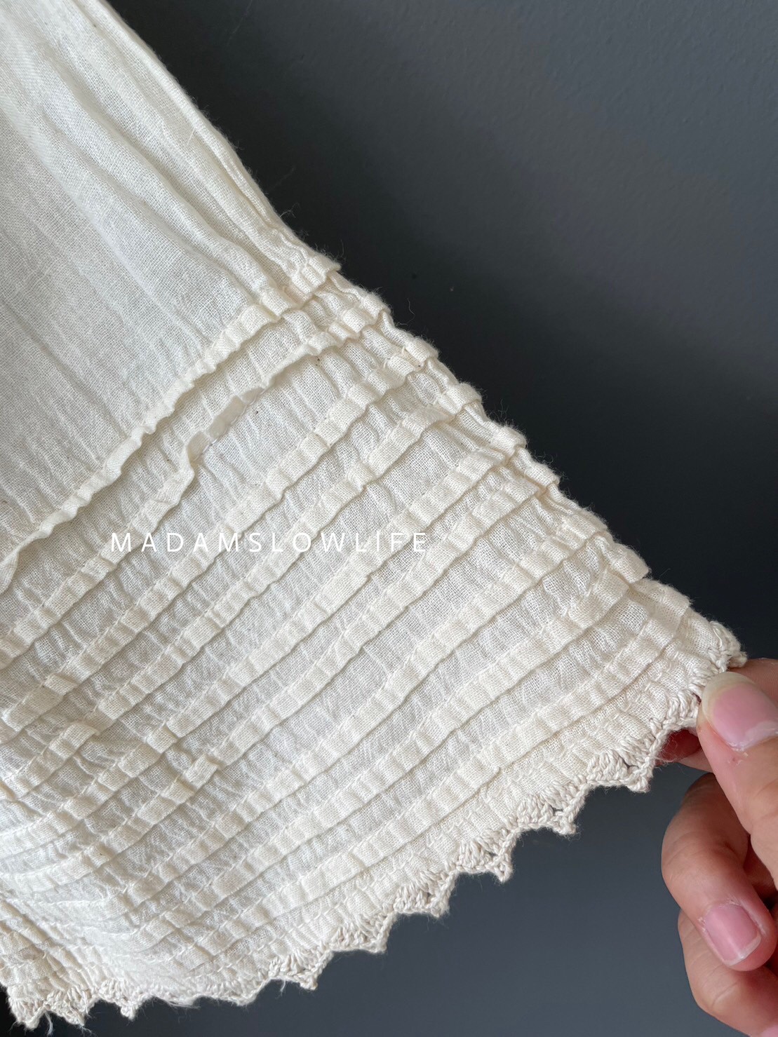 ชุดเดรสตัวยาวแขนสามส่วน Size F