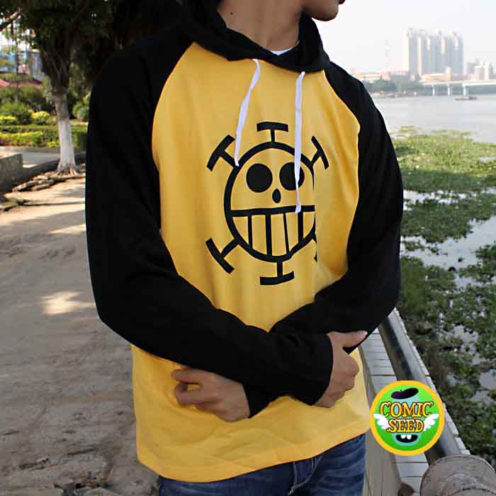 เสื้อฮู้ดวันพีช ลอว์ (รุ่นบางเหลืองแสด)