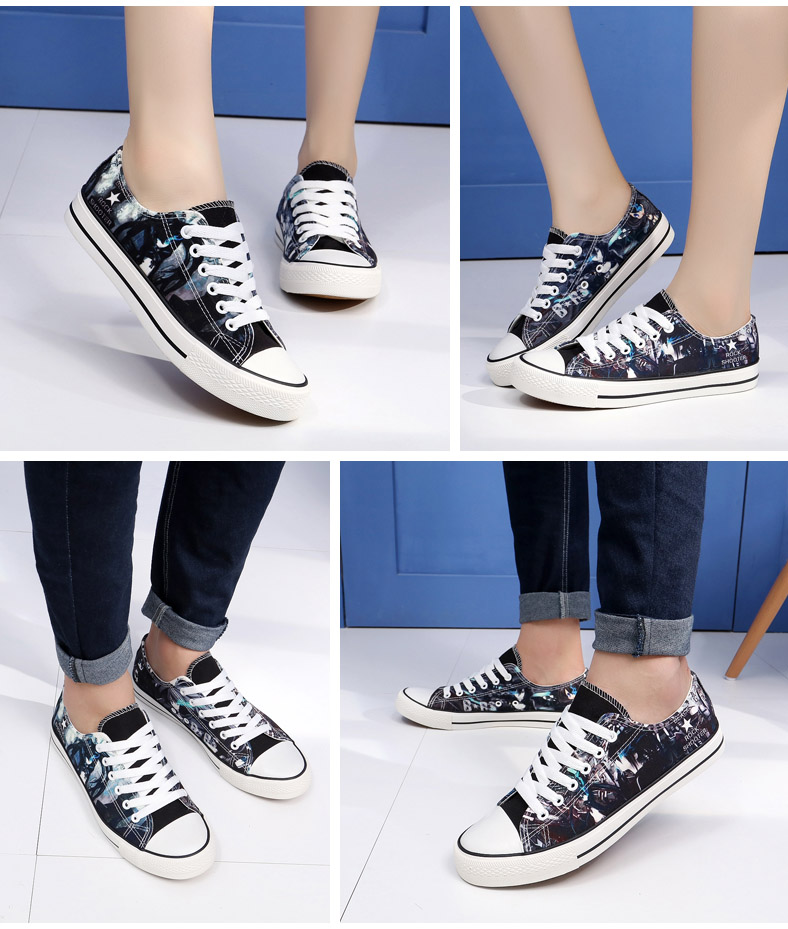 รองเท้าผ้าใบ ลาย Black rock Shooter