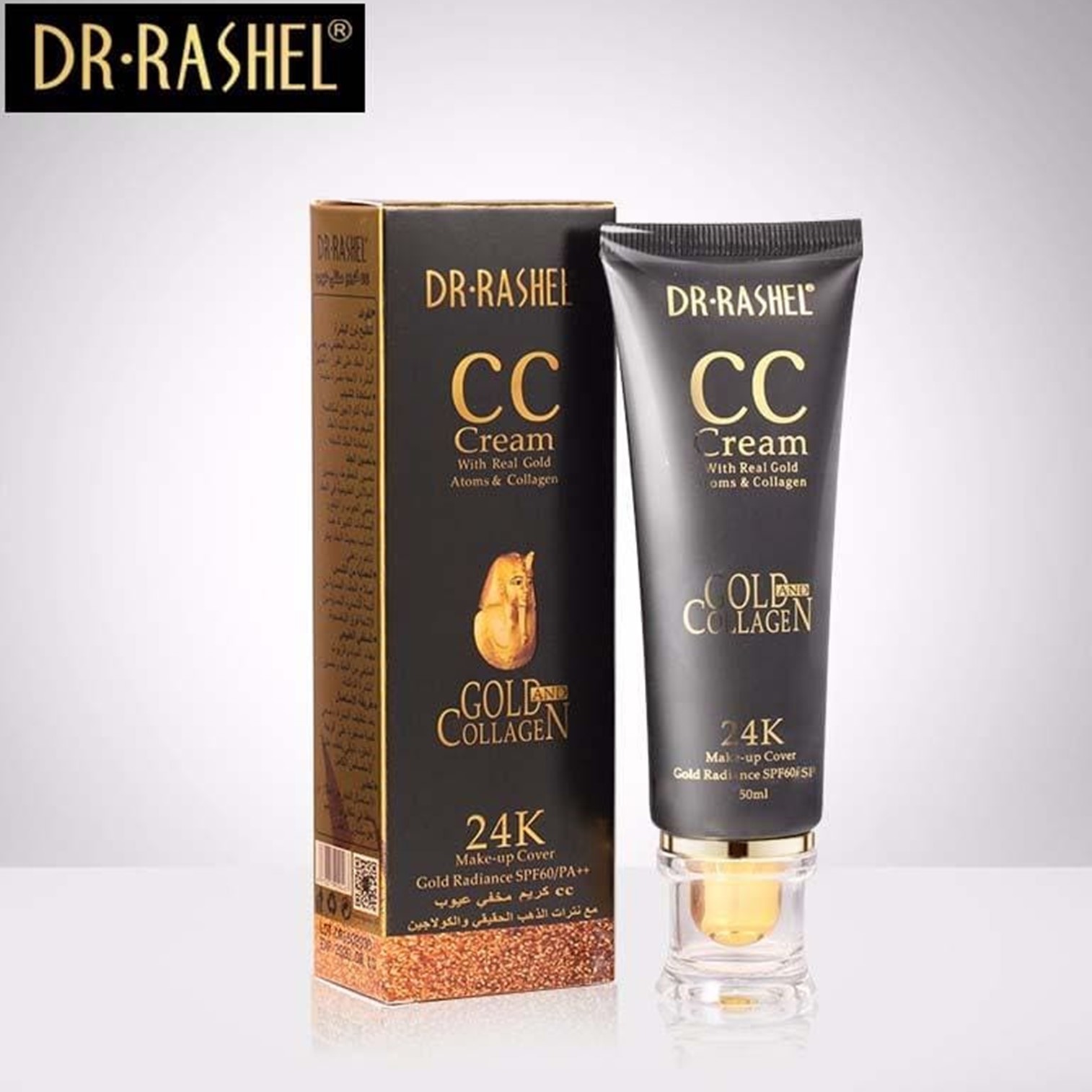 Dr.Rashel 24K Gold collagen CC Cream SPF60 ซีซีครีมสูตรคอลลาเจนผสมทองคำเนื้อบางเบาพร้อมป้องกันแสงแดดในขั้นตอนเดียวสินค้าของแท้พร้อมส่ง