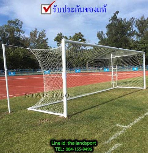 เสาประตู ฟุตบอล 11 คน รุ่น ยุโรป 4 นิ้ว (7.32 m. x 2.44 m. พร้อมตาข่าย) k+n