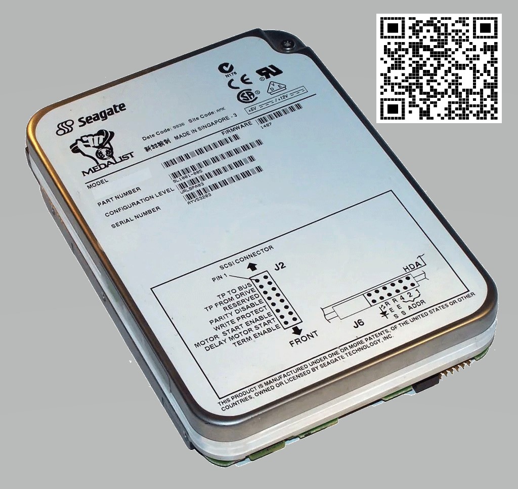 SEAGATE 4.5GB, 7.2K Rpm, SCSI 50-Pin,SCSI 50Pin, ST34573N,Hard Disk Drive,for Industrial,simulator,cnc