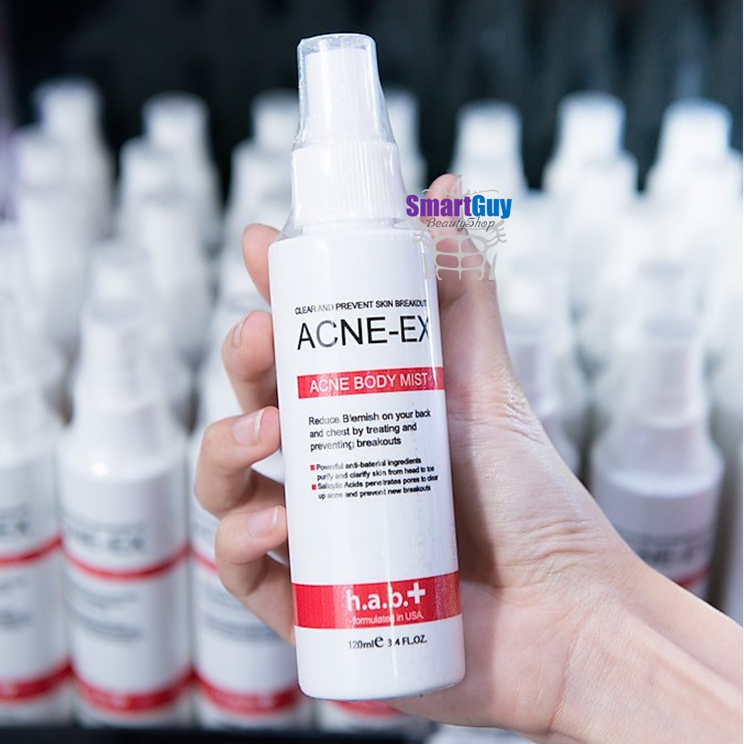 ACNE-EX Acne Body Mist 120ml. สเปรย์ลดการอักเสบของสิวและรอยสิวบริเวณร่างกาย