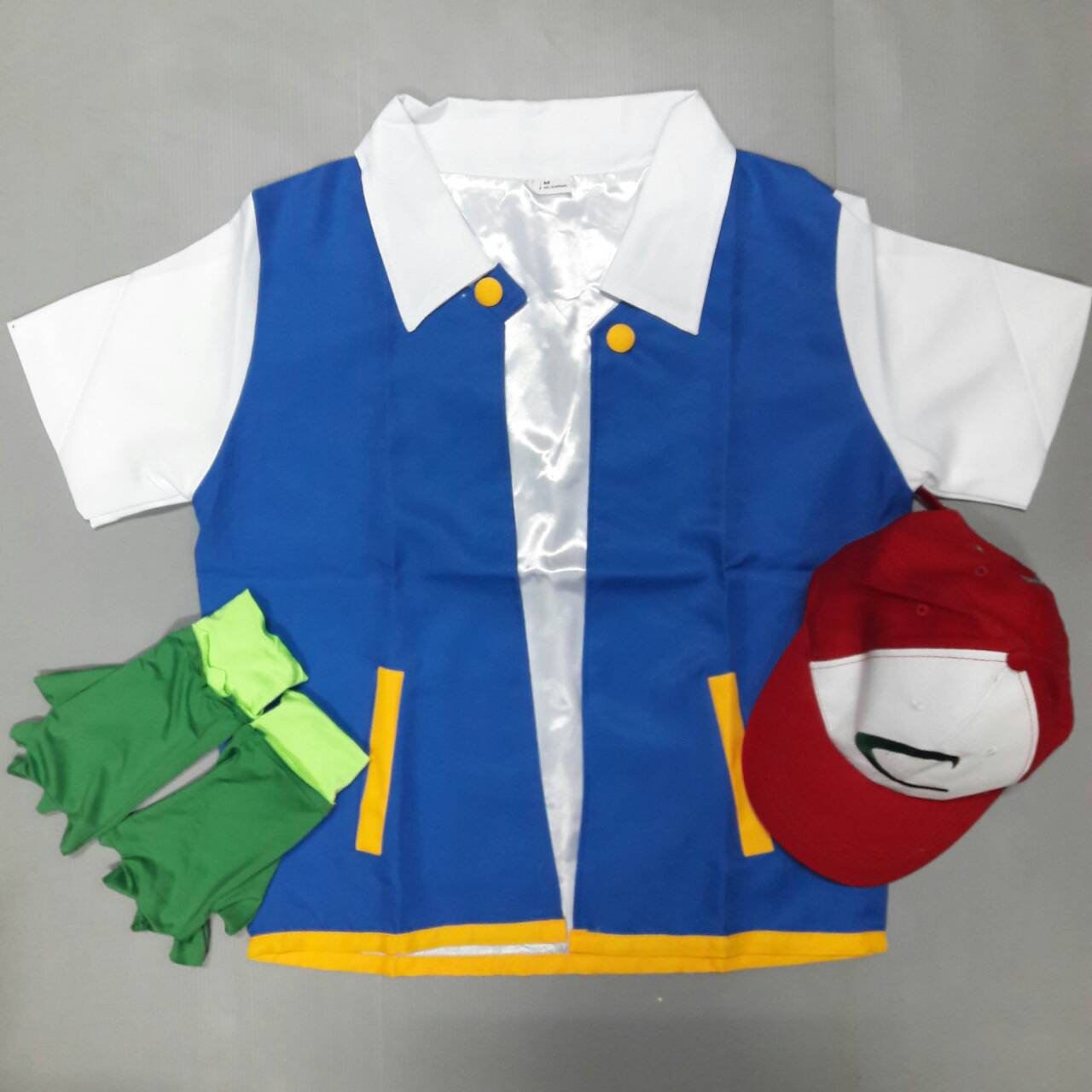 ชุดคอส ซาโตชิฟ้า ( เสื้อ+หมวก+ถุงมือ)